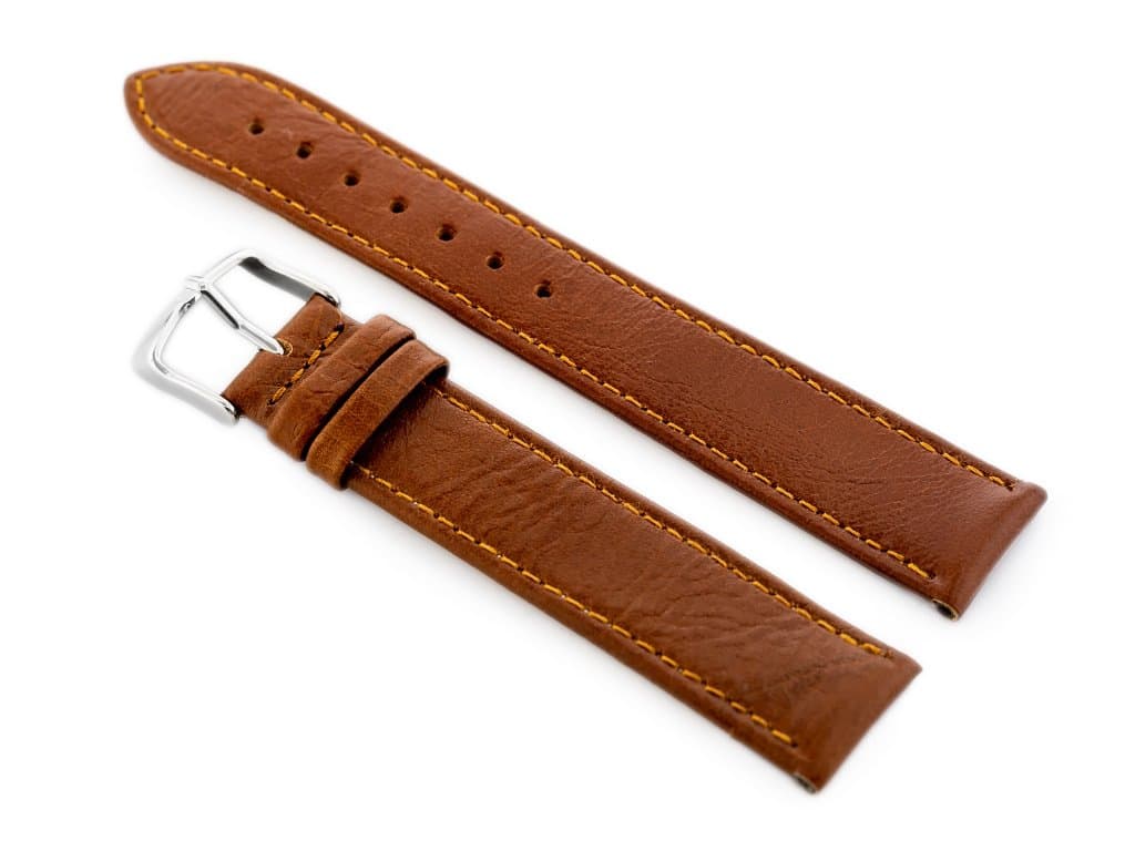 

Pasek skórzany do zegarka W44L brąz - 24mm