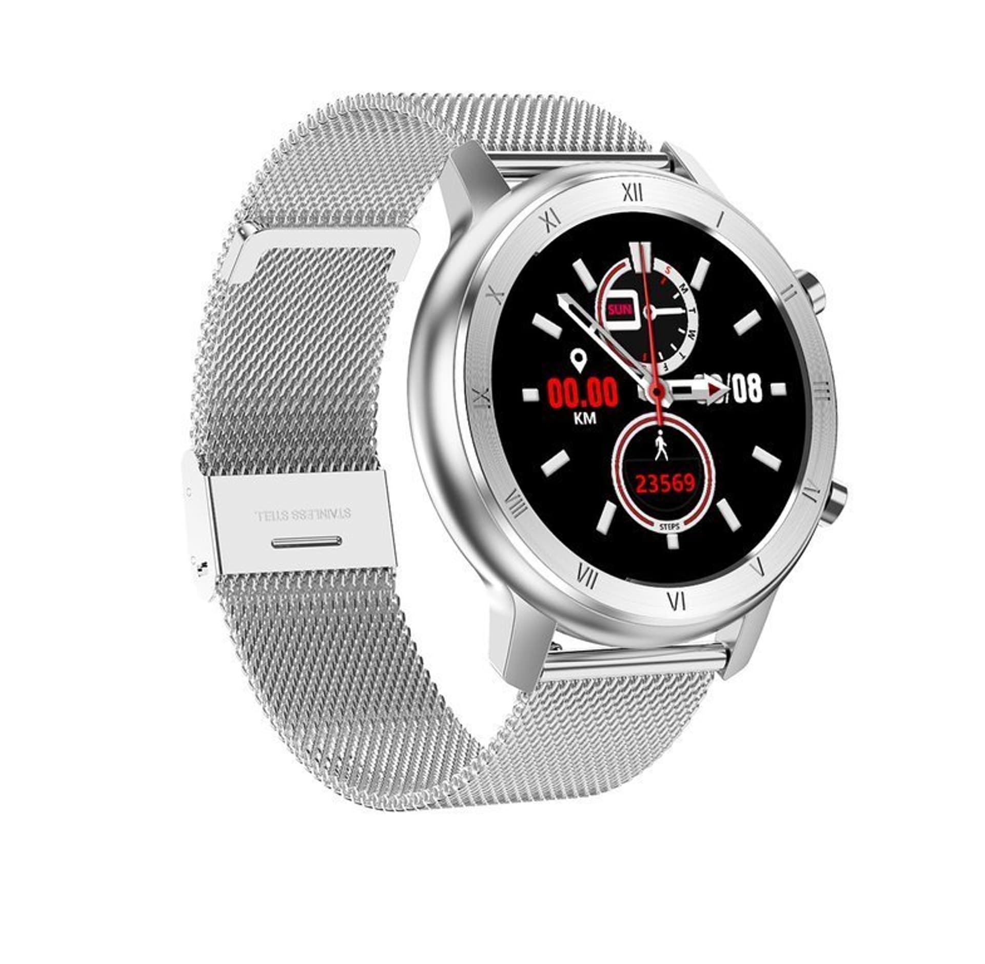 

SMARTWATCH UNISEX Pacific 17-1 Bransoleta - srebrna + dodatkowy PASEK (sy010a)