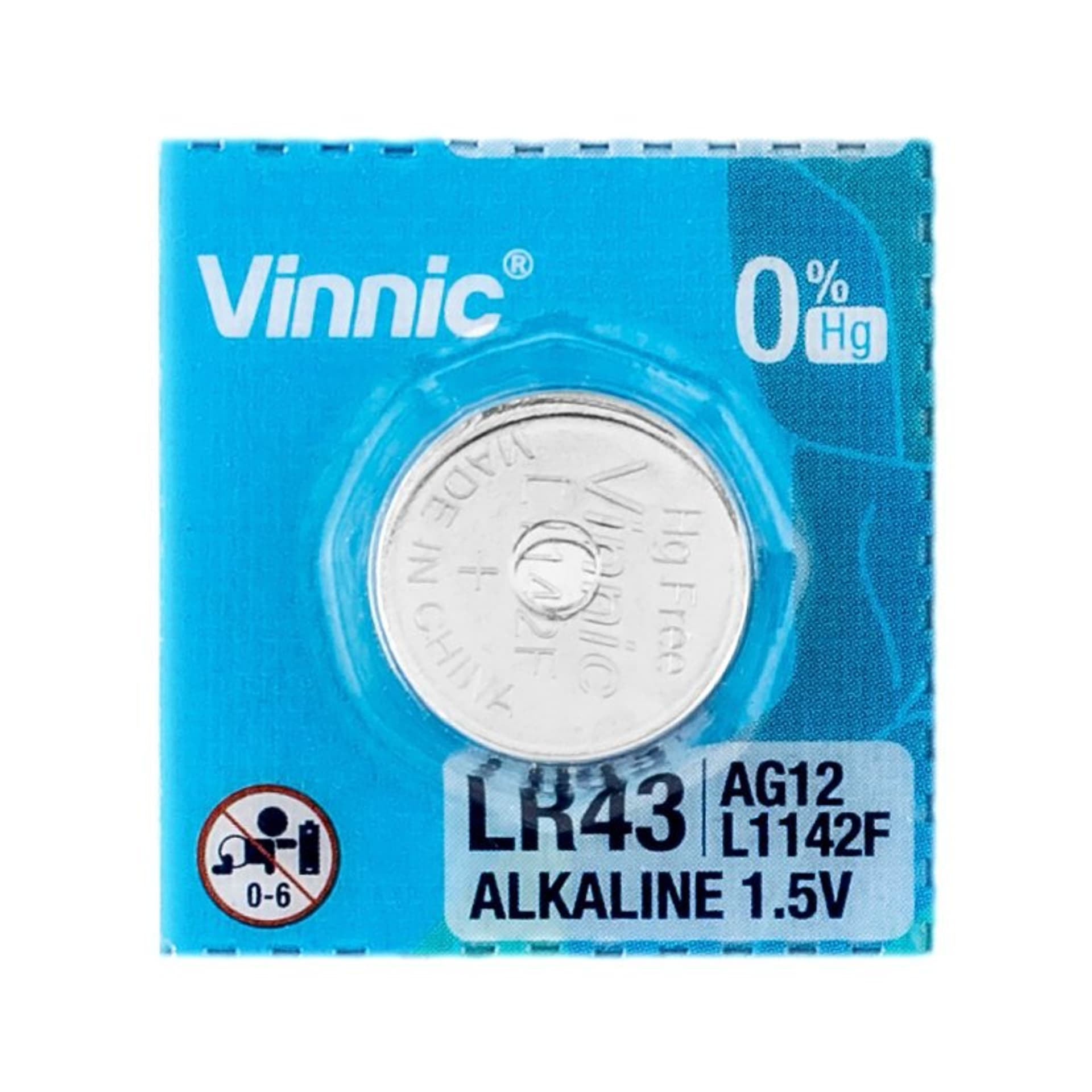 

VINNIC BATERIE ALKALICZNE GUZIKOWE MINI G12/AG12/LR43 BLISTER 10 SZTUK L1142F