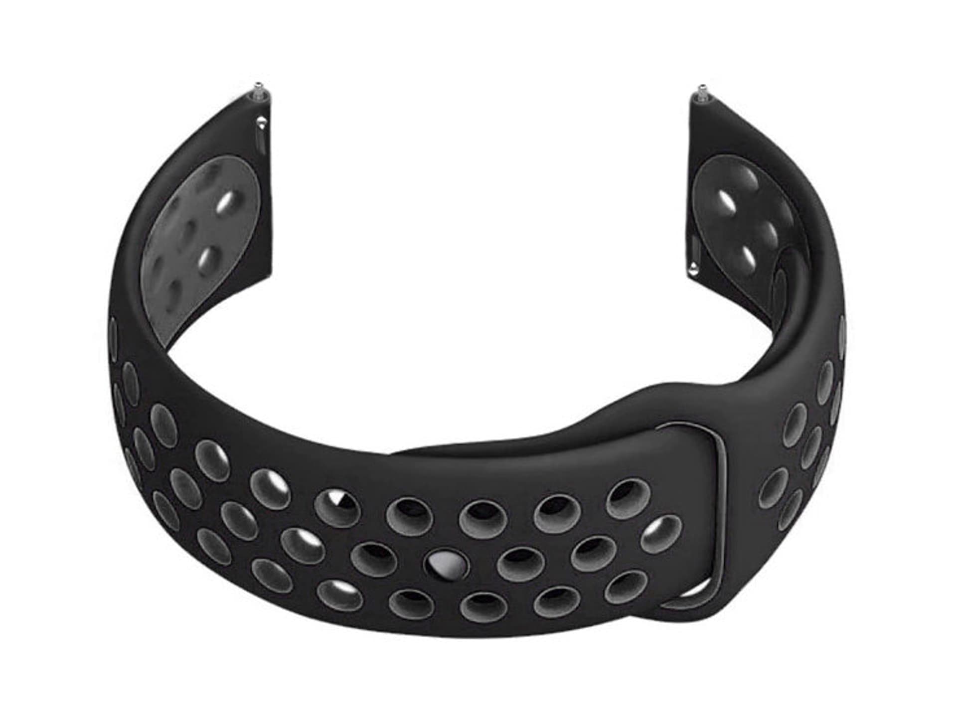 

Pasek gumowy do smartwatch U11 - czarny/szary - 22mm