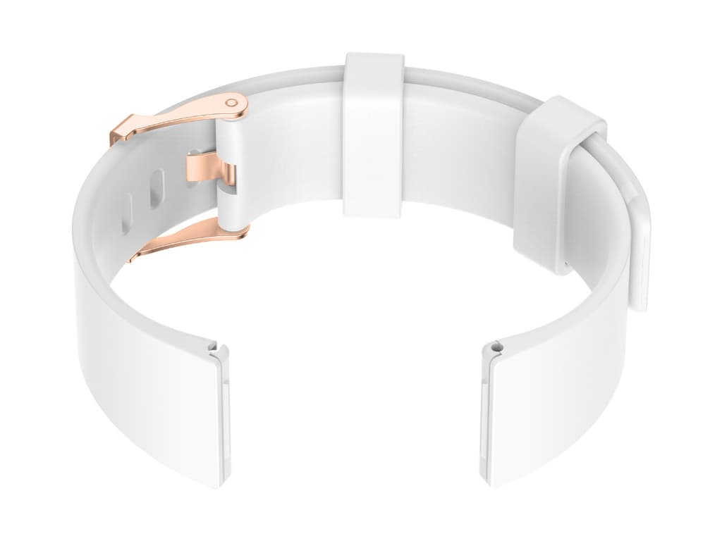 

Pasek gumowy do zegarka U15 - biały/rosegold - 22mm