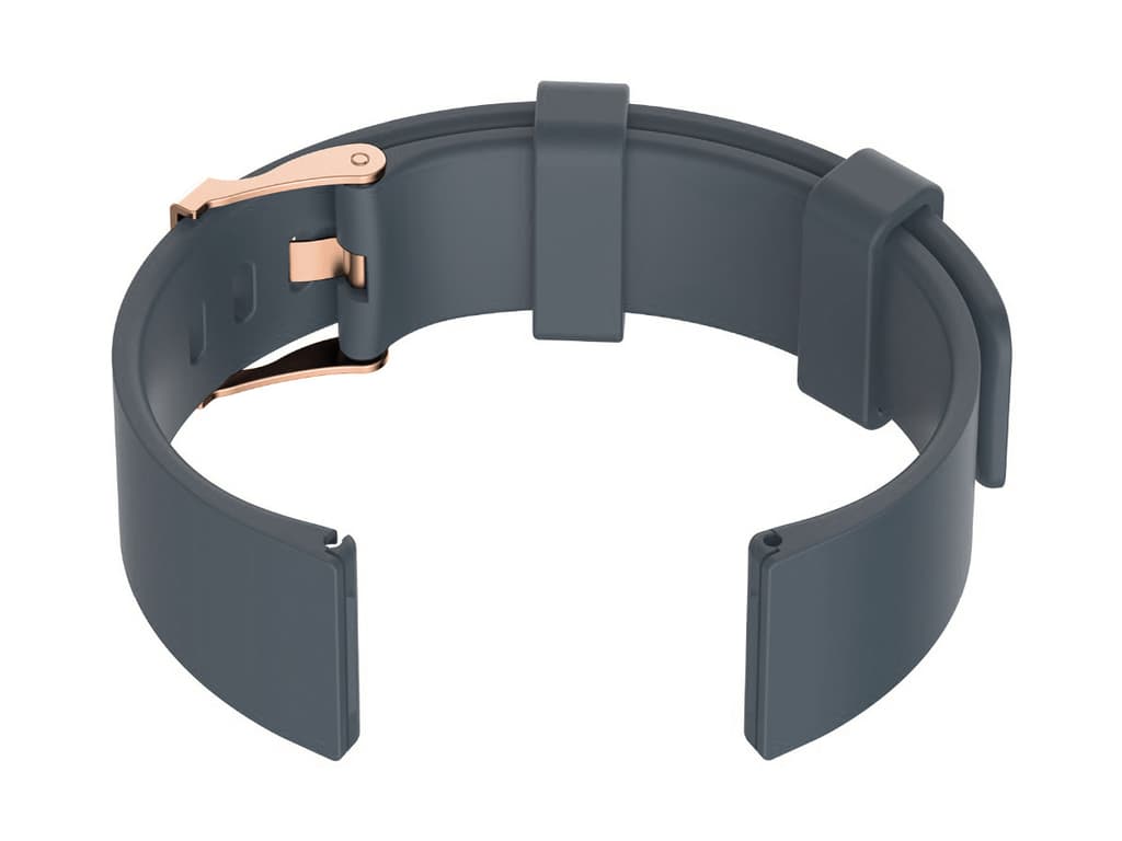 

Pasek gumowy do zegarka U15 - szary/rosegold - 22mm