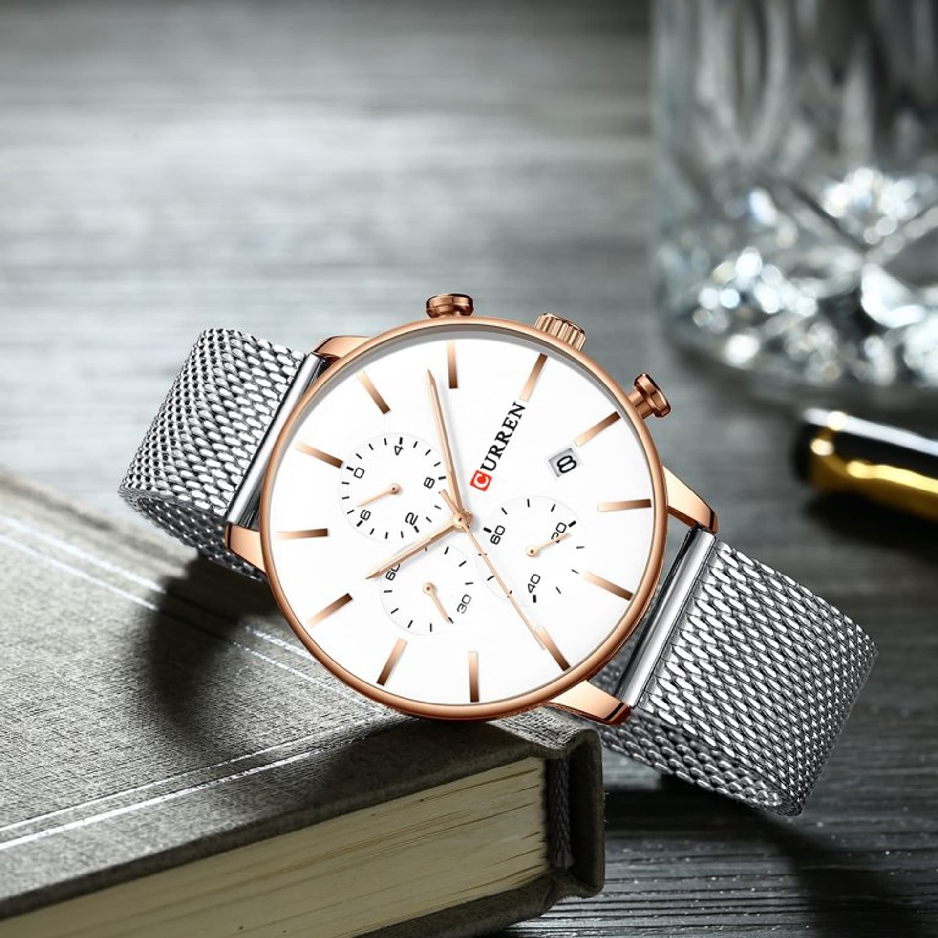

ZEGAREK MĘSKI CURREN 8339 (zc015b) - CHRONOGRAF, Zc015b) - chronogra