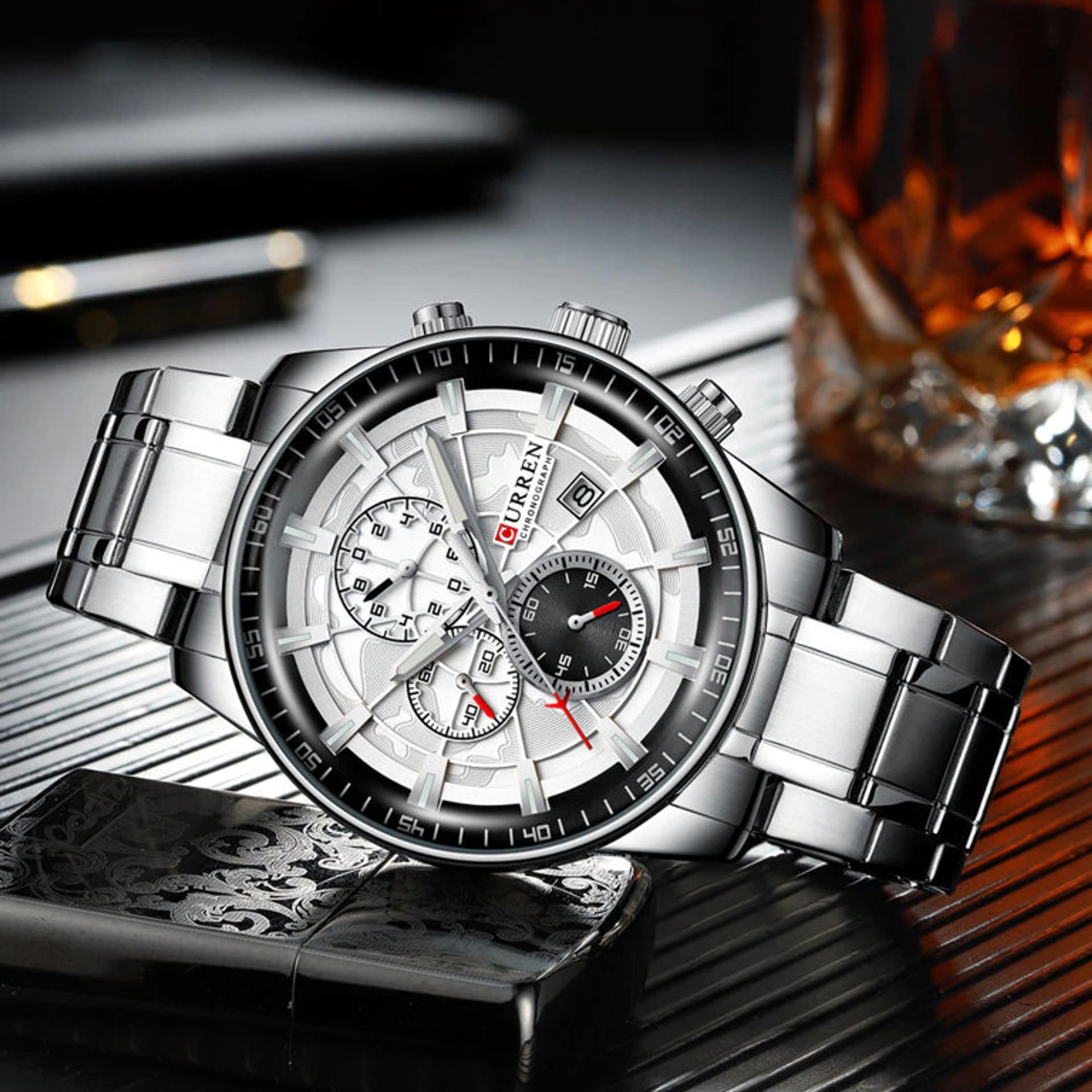 

ZEGAREK MĘSKI CURREN 8362 (zc017a) CHRONOGRAF +BOX, Zc017a) chronograf +bo