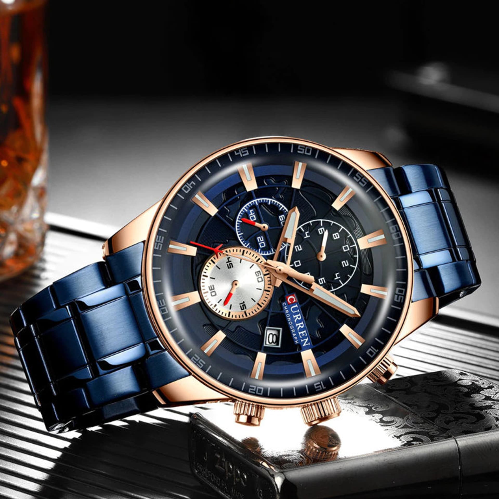 

ZEGAREK MĘSKI CURREN 8362 (zc017e) CHRONOGRAF +BOX, Zc017e) chronograf +bo