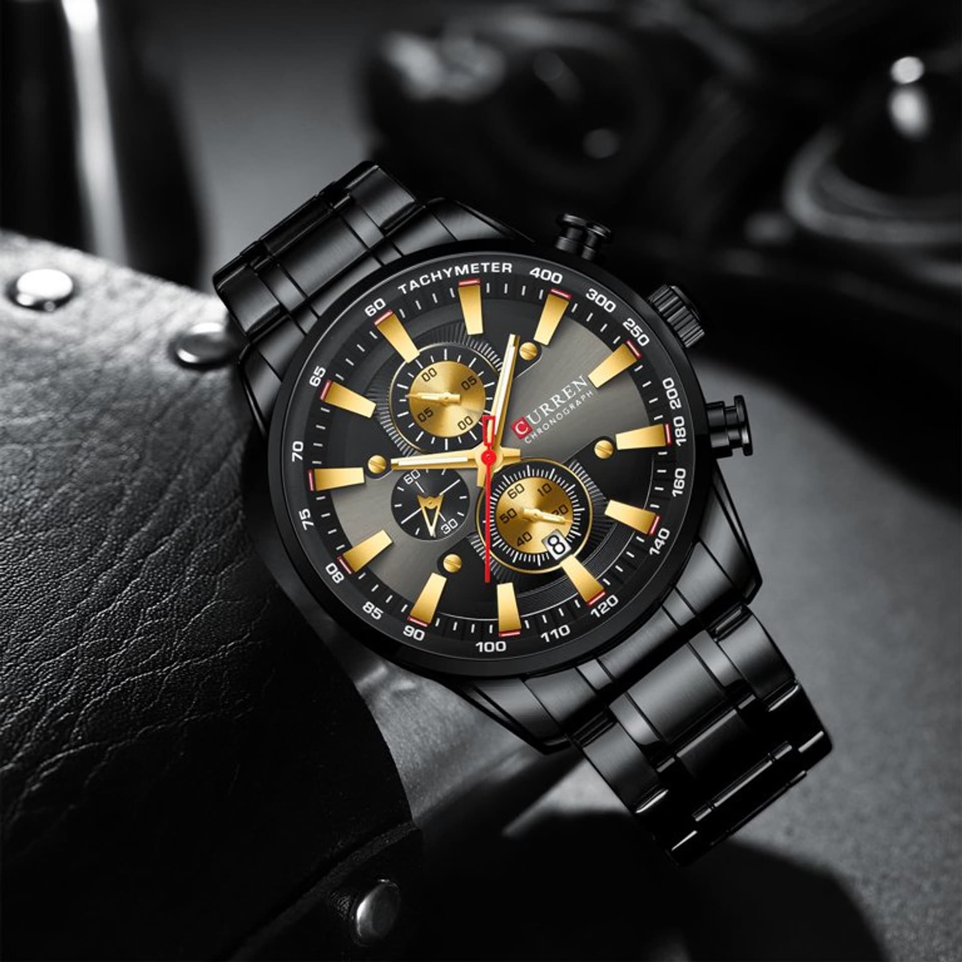 

ZEGAREK MĘSKI CURREN 8351 (zc022c) CHRONOGRAF +BOX, Zc022c) chronograf +bo