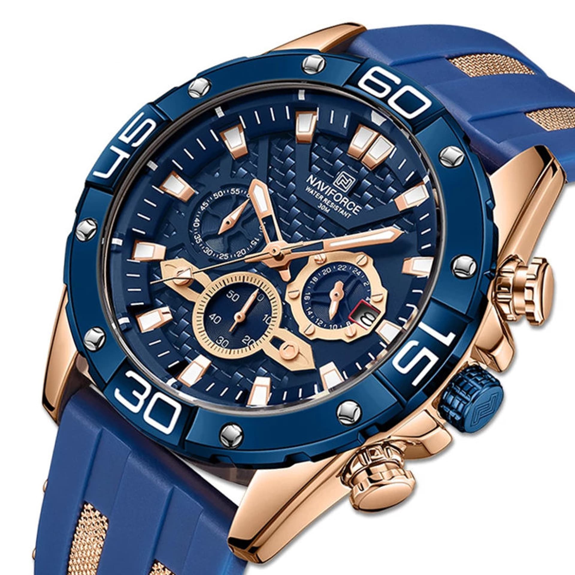 

ZEGAREK MĘSKI NAVIFORCE NF8019T - CHRONOGRAF (zn125e) + BOX, Zn125e) + bo
