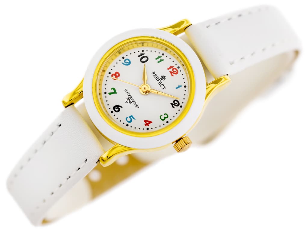 

ZEGAREK DZIECIĘCY PERFECT LP195 - KOMUNIJNY - biały (zp812c)