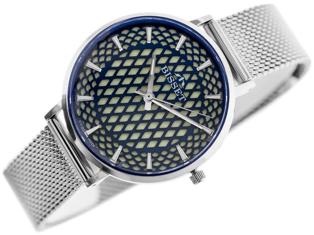 

ZEGAREK DAMSKI BISSET BSBF32 (zb581c) - SZAFIROWE SZKŁO, Zb581c) - szafirowe szkł