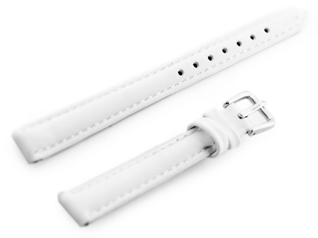 

Pasek skórzany do zegarka W83L - biały - 12mm