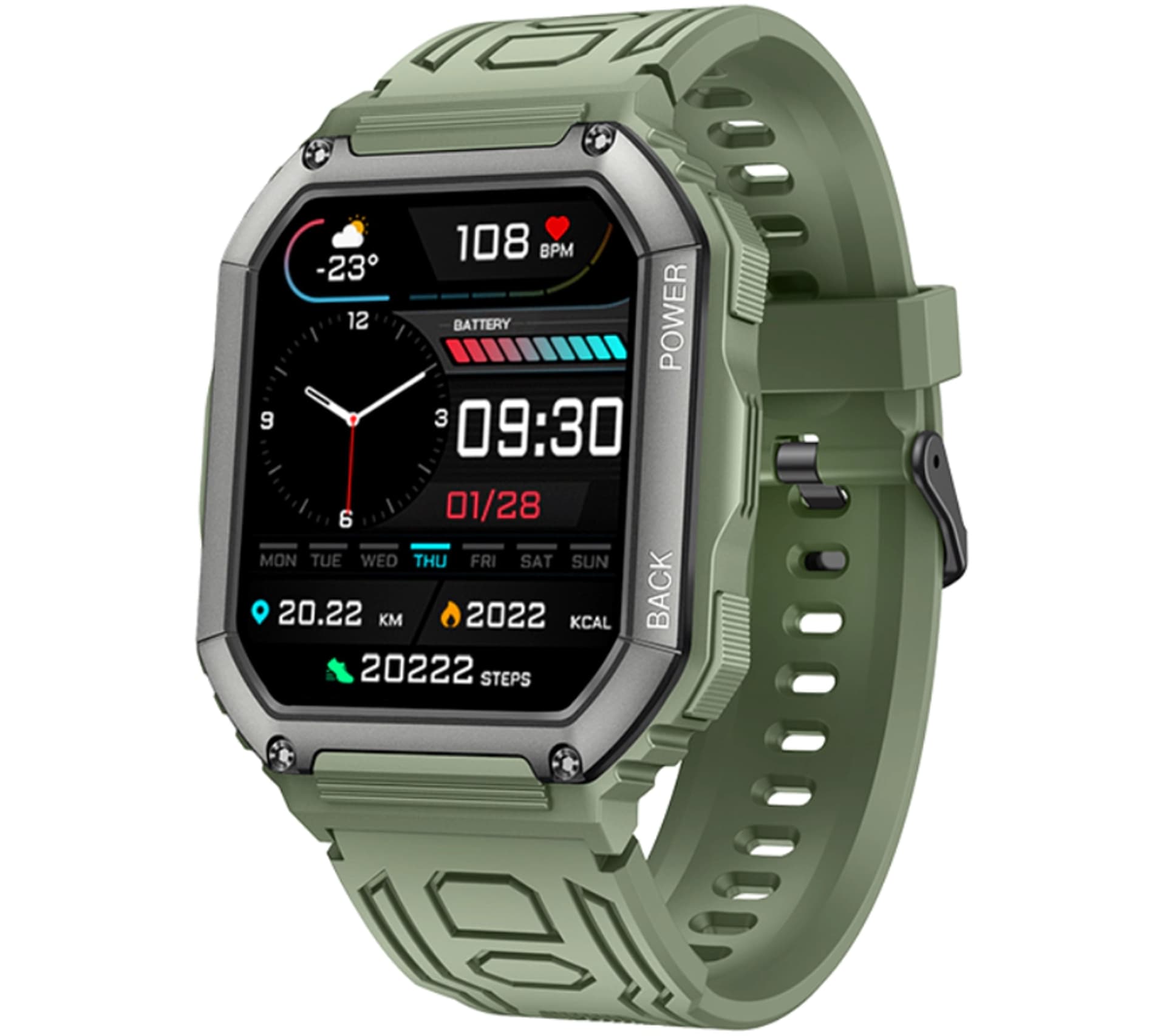 

SMARTWATCH MĘSKI Rubicon RNCE93 - WYKONYWANIE POŁĄCZEŃ, PULSOMETR (sr037b)