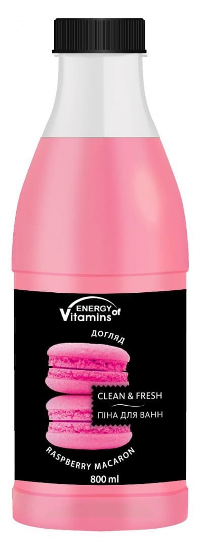 

ENERGY OF VITAMINS Pianka do kąpieli Raspberry Macaron 800ml
