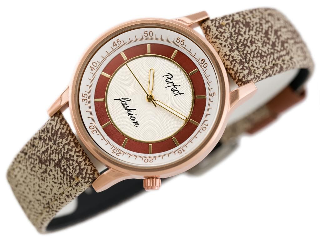 

ZEGAREK DAMSKI PERFECT A379 - beige/brown (zp826b)