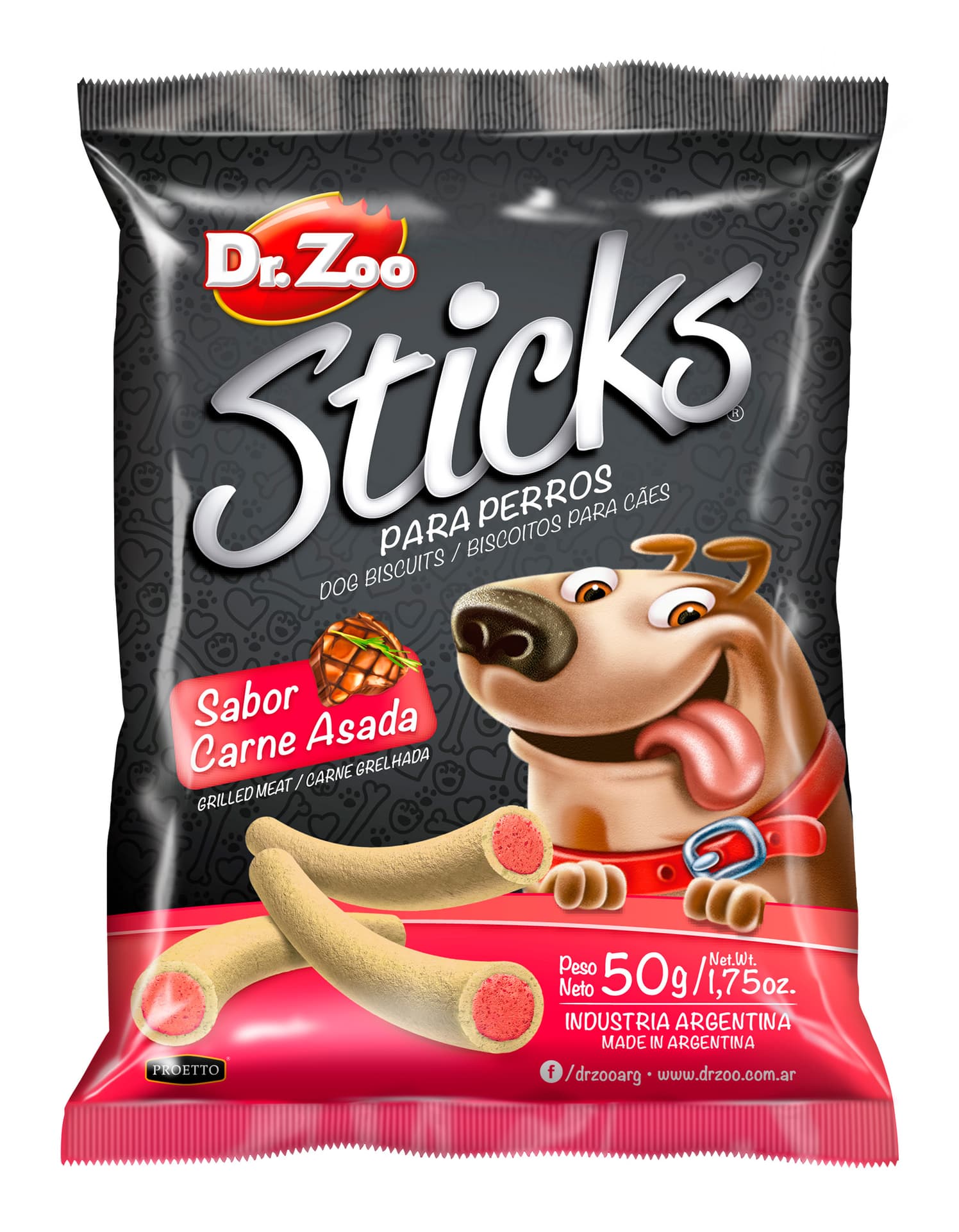 

DR ZOO Sticks Carne Asada - Paluszki dla psa o smaku grillowanego mięsa 50g [11186]