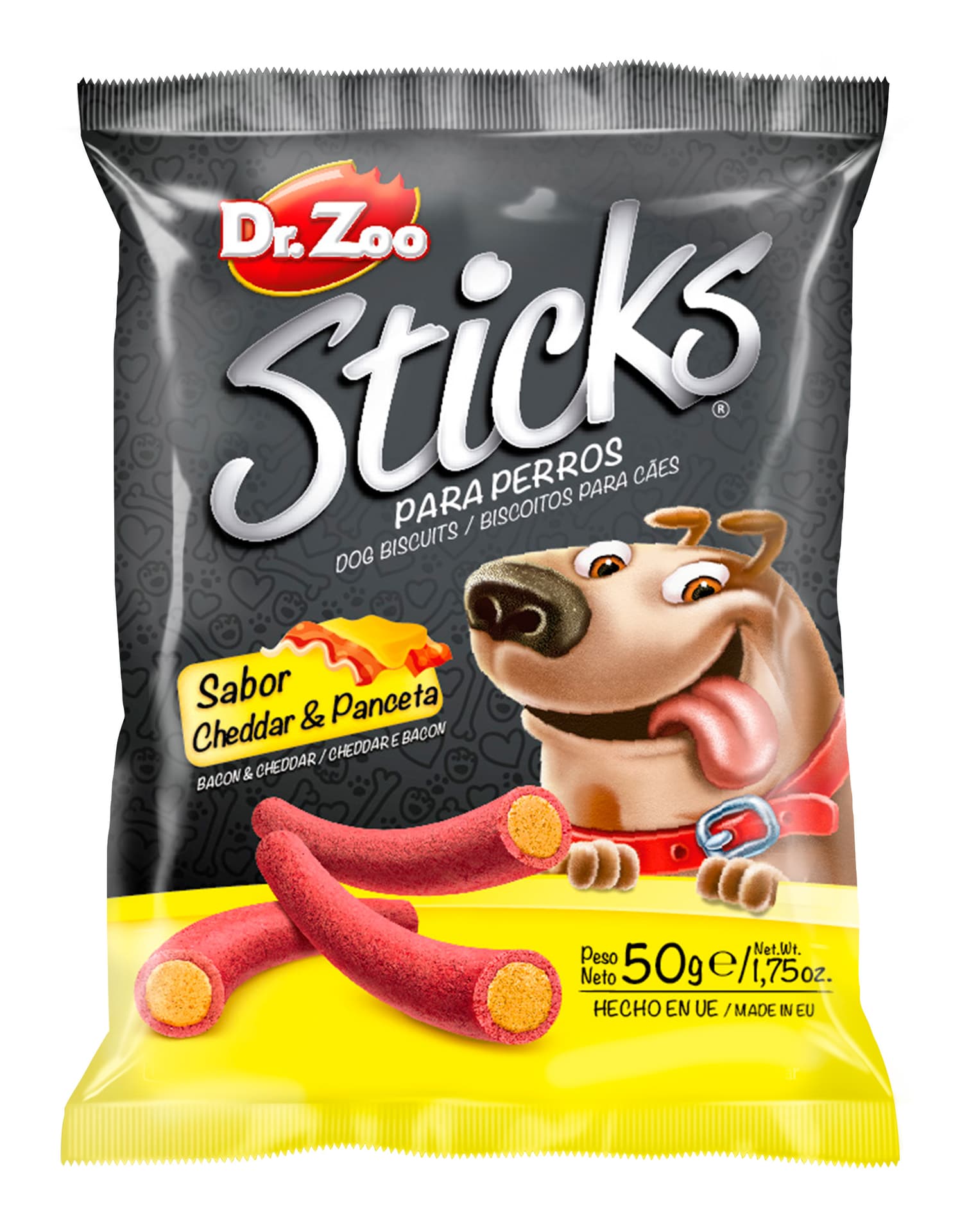 

DR ZOO Sticks Cheddar & Panceta - Paluszki dla psa o smaku sera i bekonu 50g [11255]