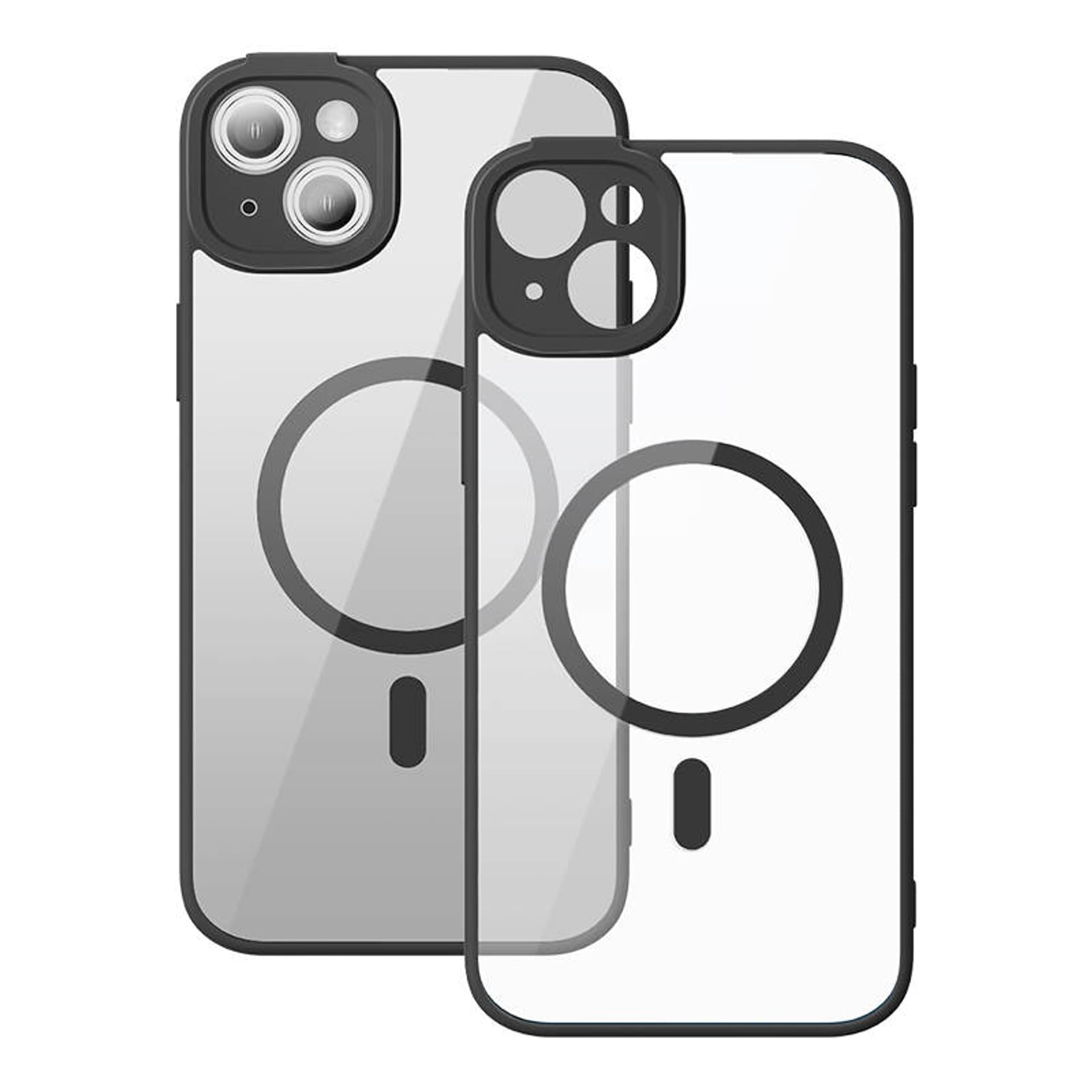 

Zestaw ochronny Baseus Frame przeźroczyste etui magnetyczne i szkło hartowane do iPhone 14 (czarny)
