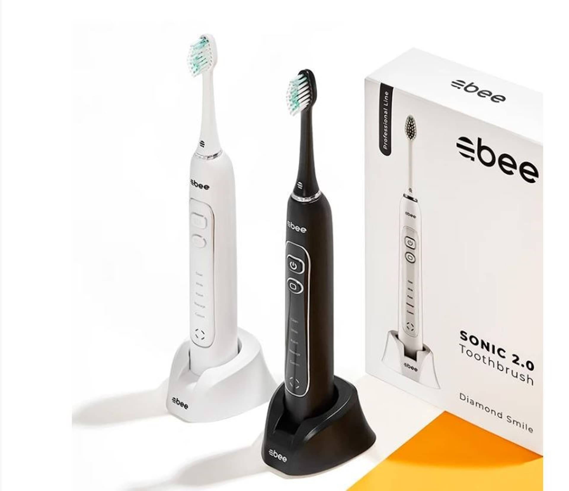 

ABEE SZCZOTECZKA SONICZNA WODOODPORNA 96 000 RUCHÓW / MIN, 2SZT KOŃCÓWEK DUPONT SONIC 2.0 BIAŁA