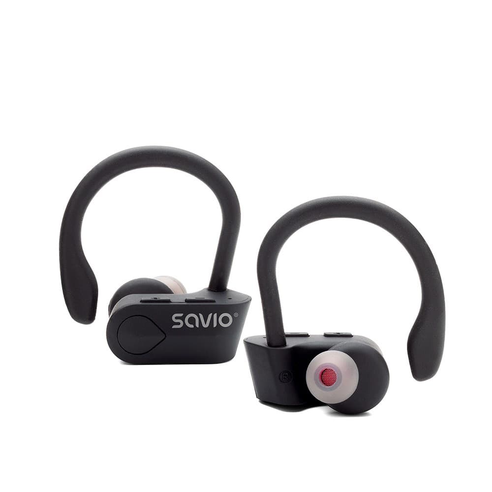 

Słuchawki bezprzewodowe SAVIO TWS-03 (bluetooth; bezprzewodowe, Bluetooth; z wbudowanym mikrofonem; kolor czarny