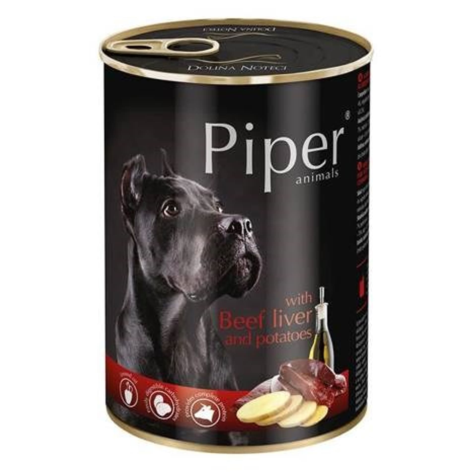 

DOLINA NOTECI Piper z wątróbką, wołowiną i ziemniakami, karma mokra dla psa 400g