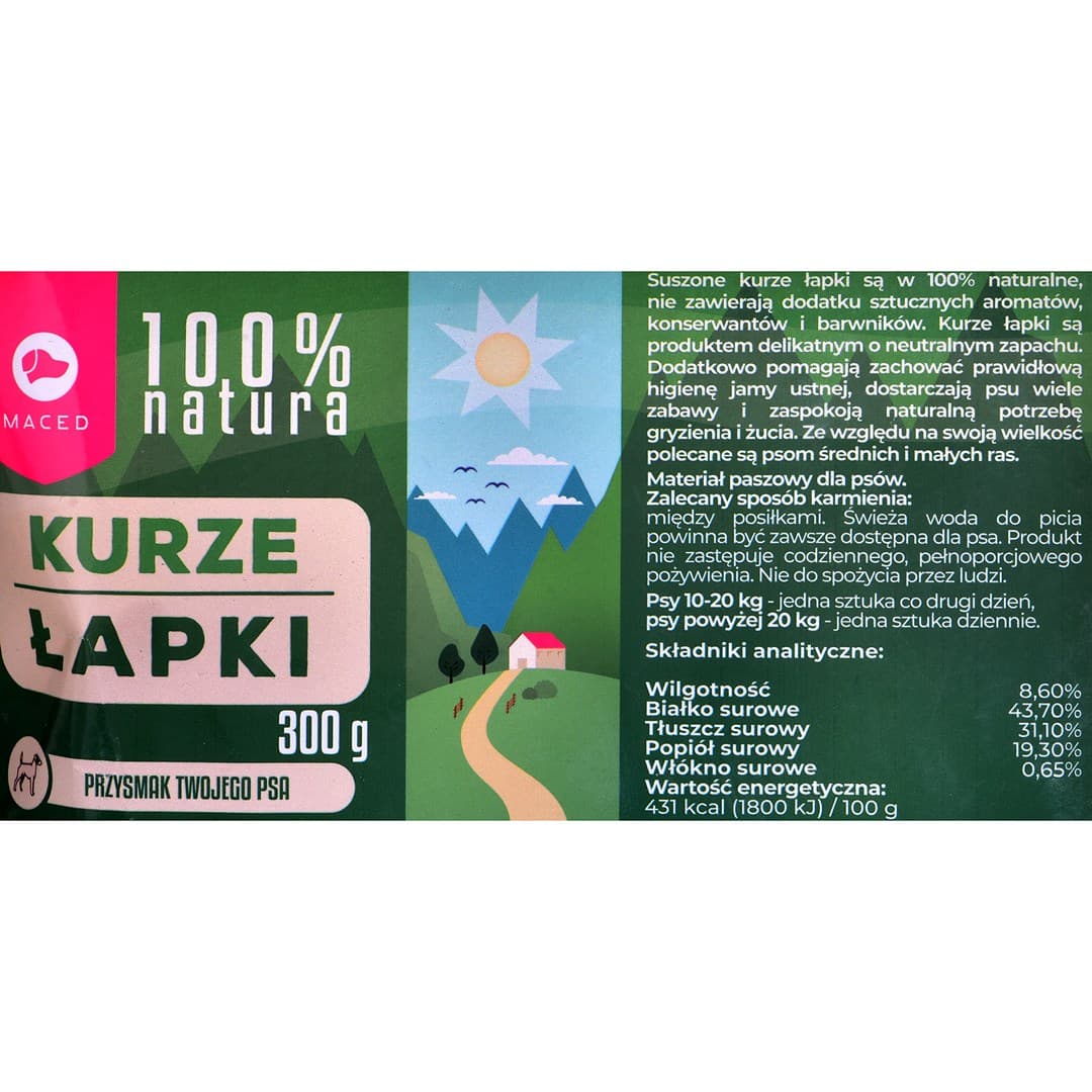 

MACED Przysmak Natura Kurze Łapki 300 G