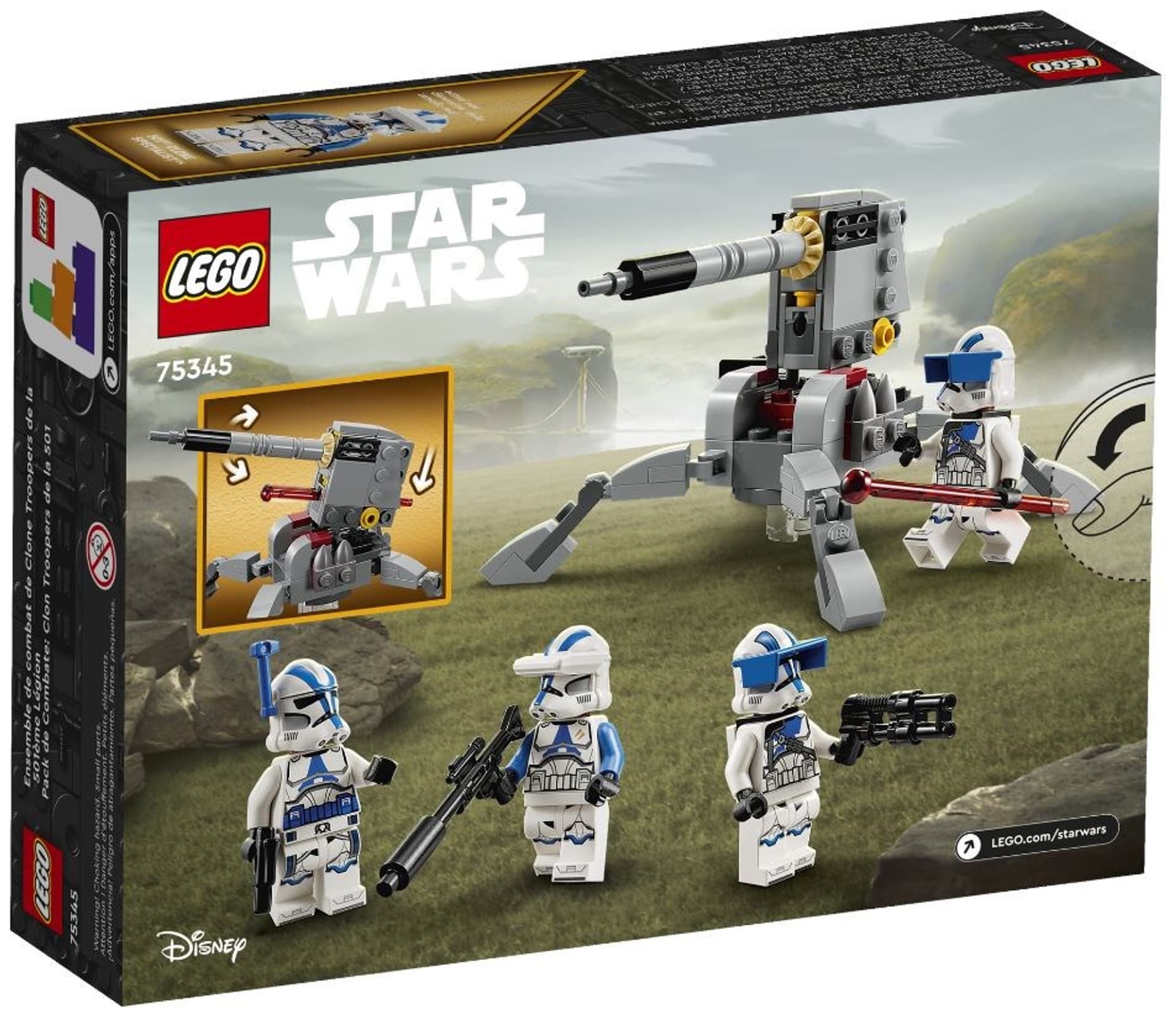 

LEGO Star Wars 75345 Zestaw bitewny - żołnierze-klony z 501. legionu
