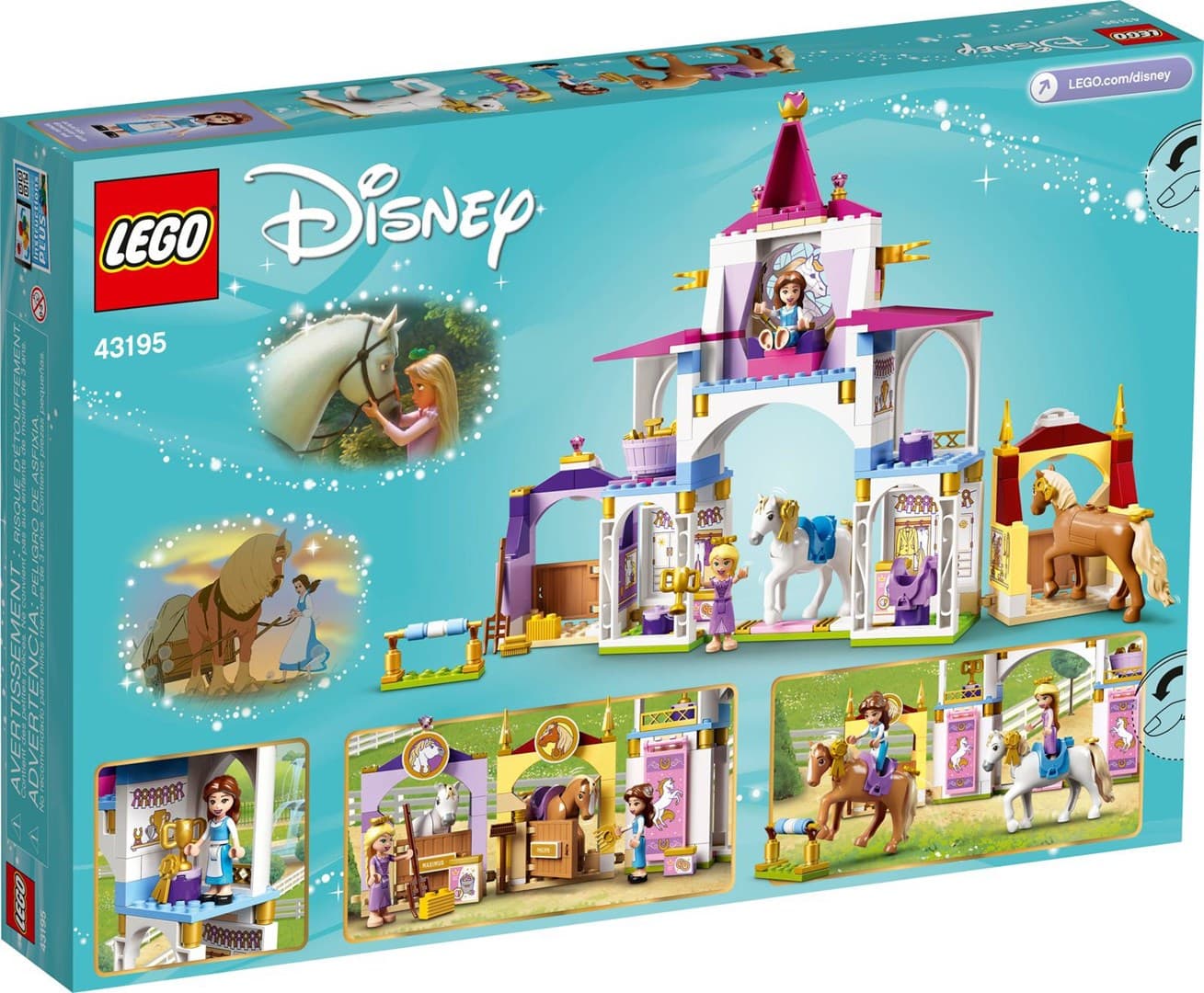 

LEGO Disney Princess 43195 Królewskie stajnie Belli i Roszpunki