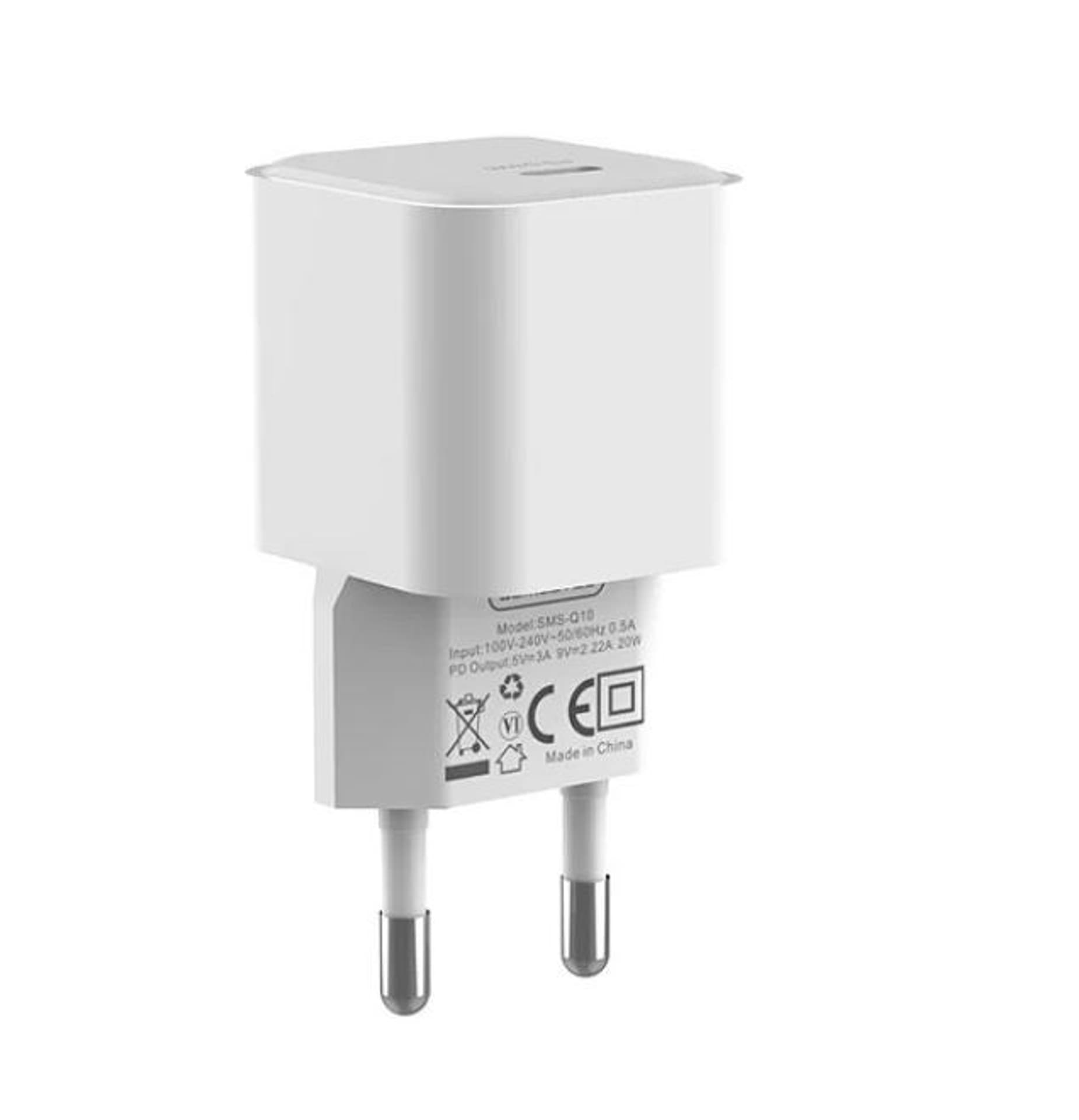 

SOMOSTEL ŁADOWARKA SIECIOWA 20W KABEL IPHONE POWER DELIVERY SMS-Q10 WHITE