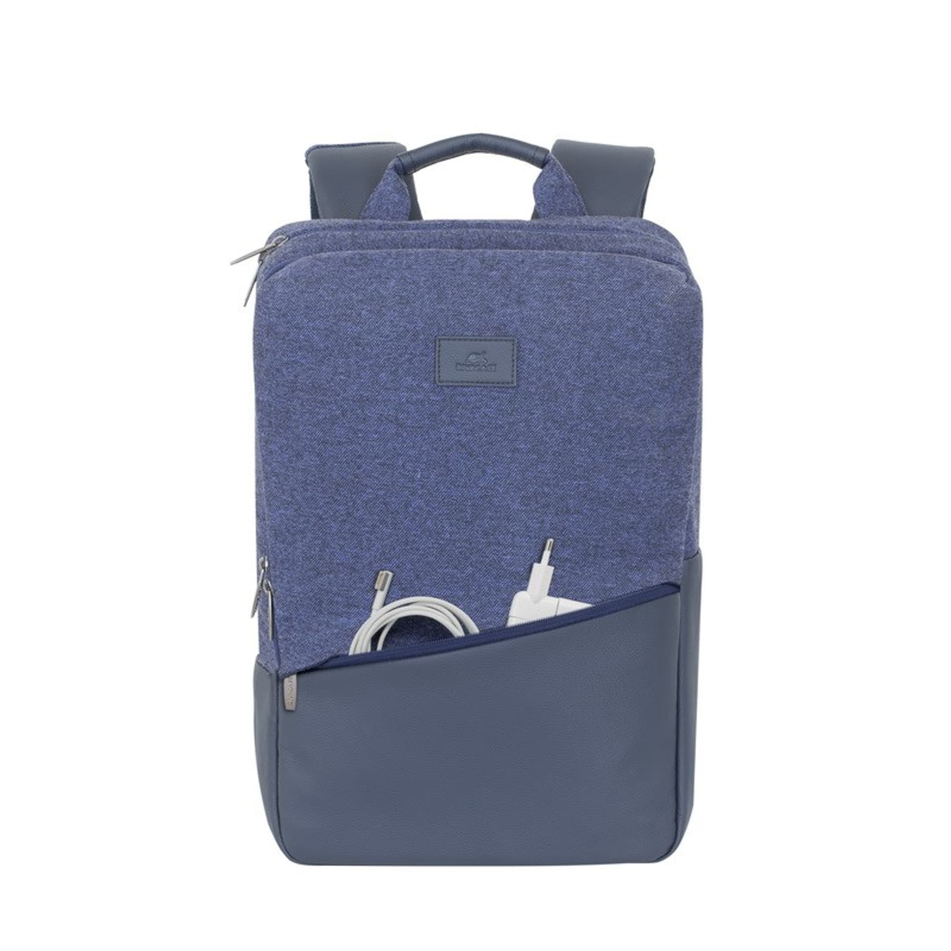 

RIVACASE PLECAK NA LAPTOP 15,6" EGMONT, NIEBIESKI, 18L, EKO-SKÓRA I TWEED, KIESZENIE NA TABLET, SMARTFON, DOKUMENTY I AKCES.