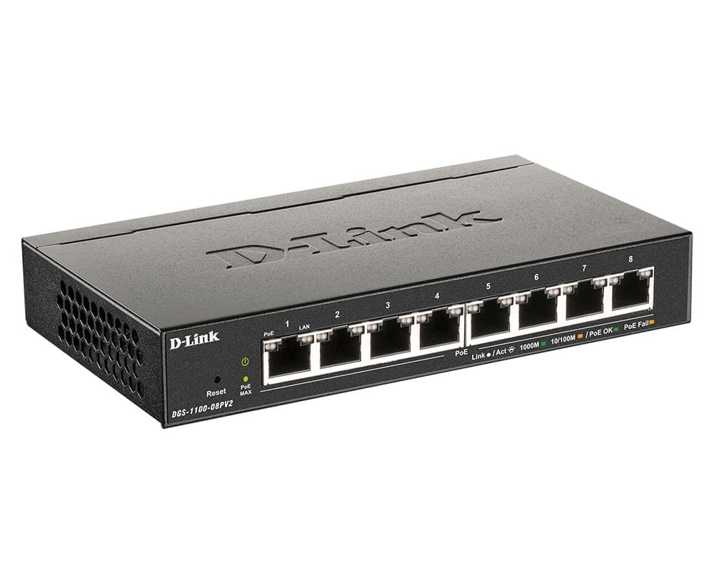 

D-Link DGS-1100-08PV2/E 8-Port PoE Gigabit Smart Mana