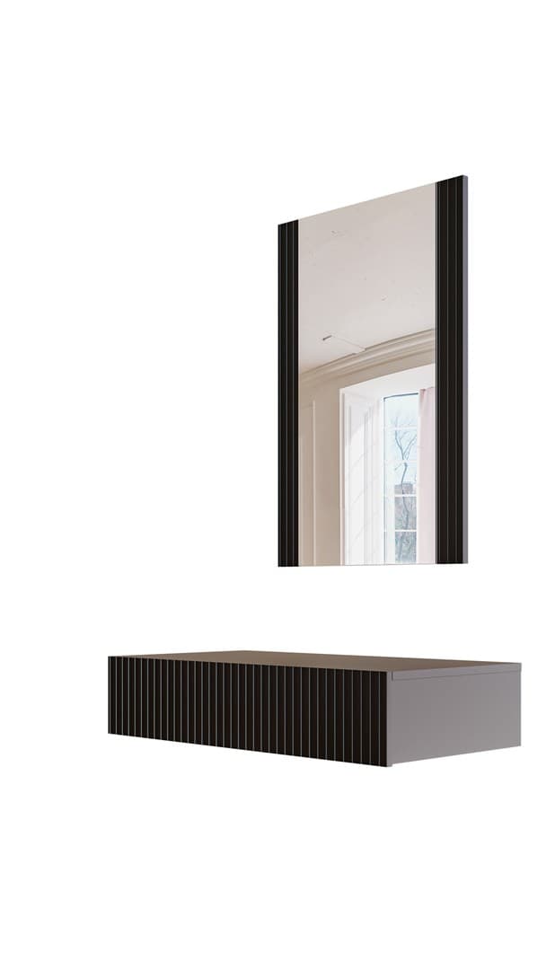 

Toaletka z lustrem PAFOS 80x41,6x100 czarny mat