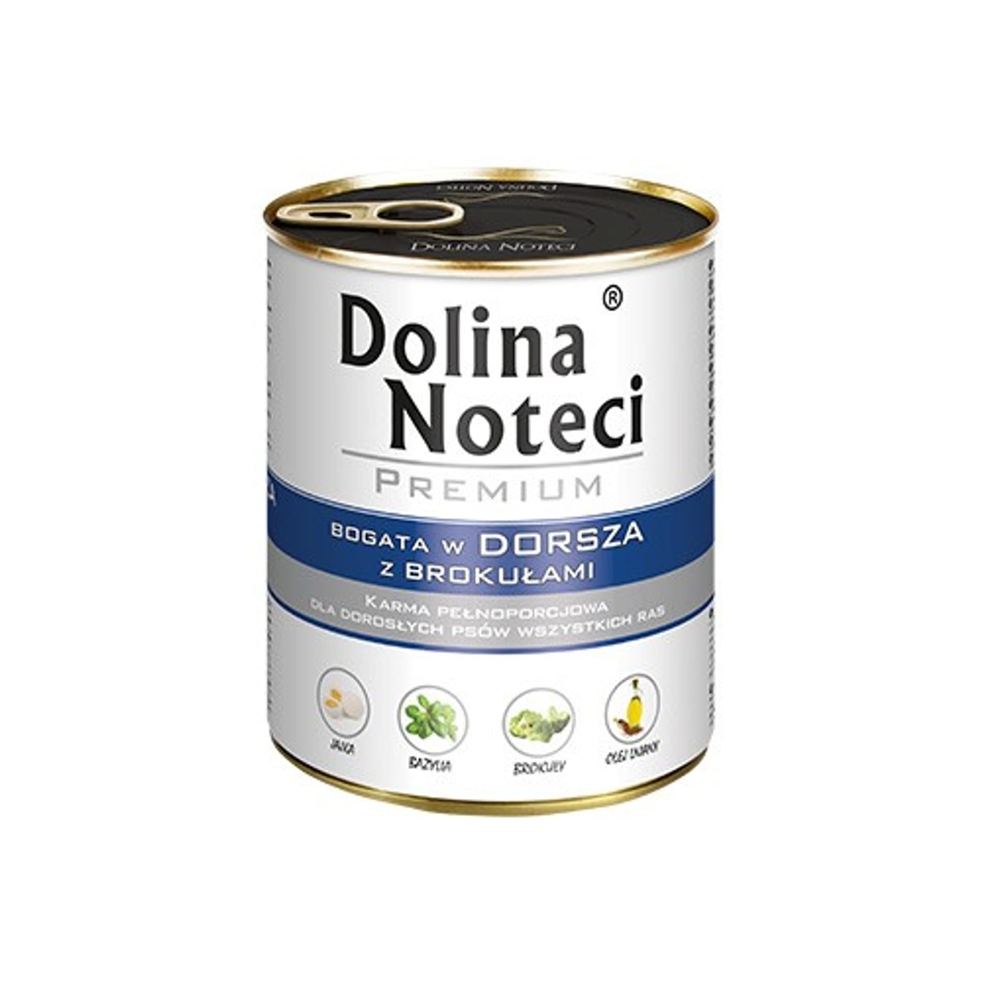 

DOLINA NOTECI Premium bogata w dorsza z brokułami - mokra karma dla psa - 800g