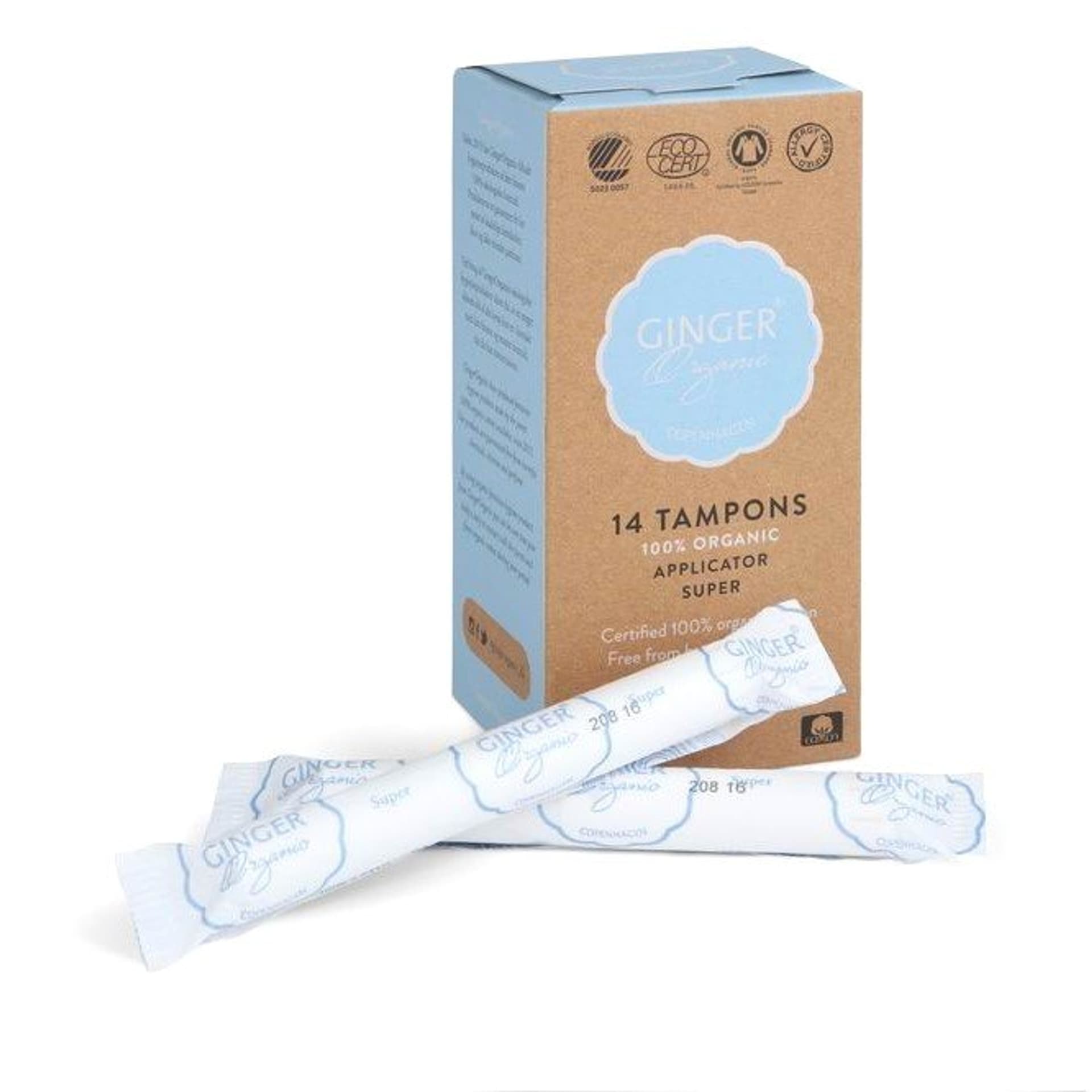 

Ginger Organic Tampons tampony organiczne z aplikatorem Super 14szt
