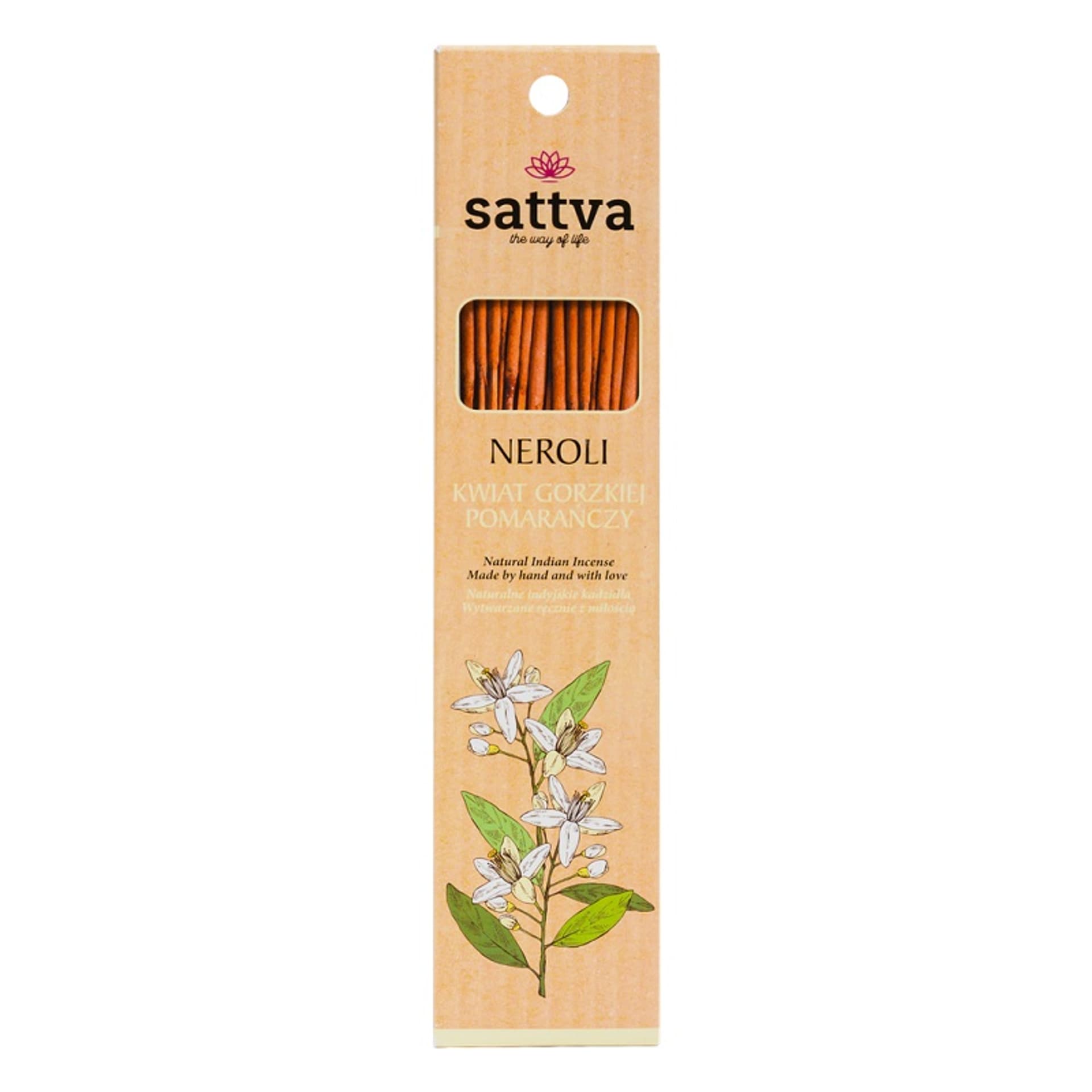 

Sattva Natural Indian Incense naturalne indyjskie kadzidełko Neroli 15szt