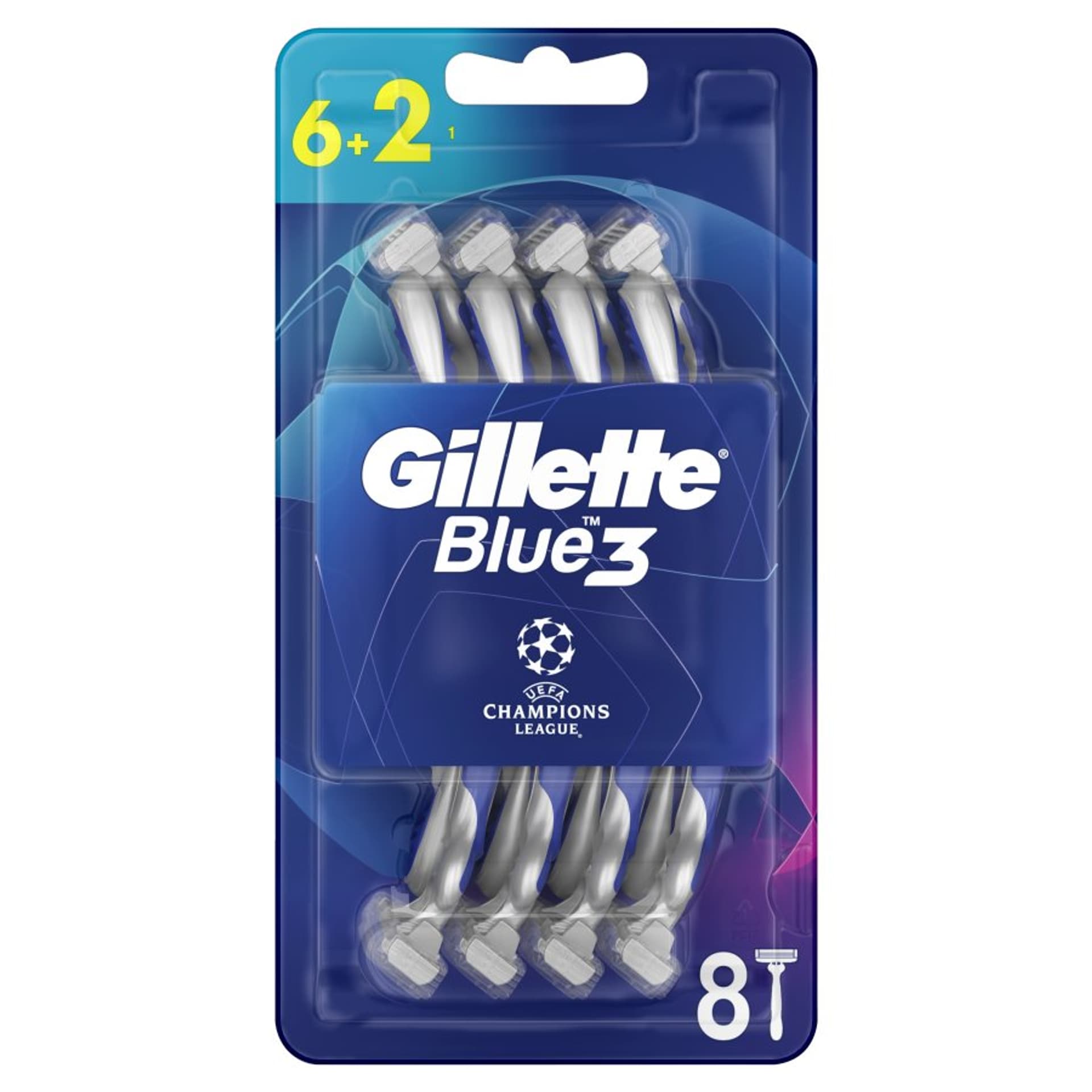 

Gillette Blue 3 UEFA Champions League jednorazowe maszynki do golenia dla mężczyzn 8szt