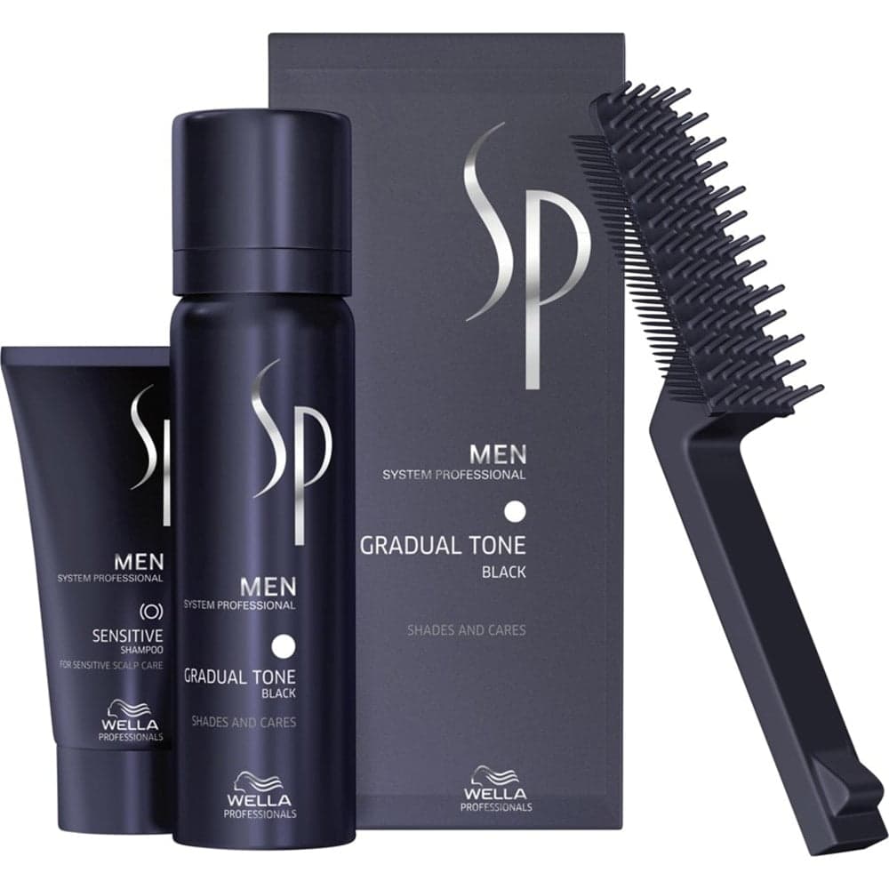

Wella SP zestaw do stopniowej eliminacji siwizny pianka pigmentująca 60ml + łagodny szampon 30ml + szczoteczka Men Gradual Tone Black (M)