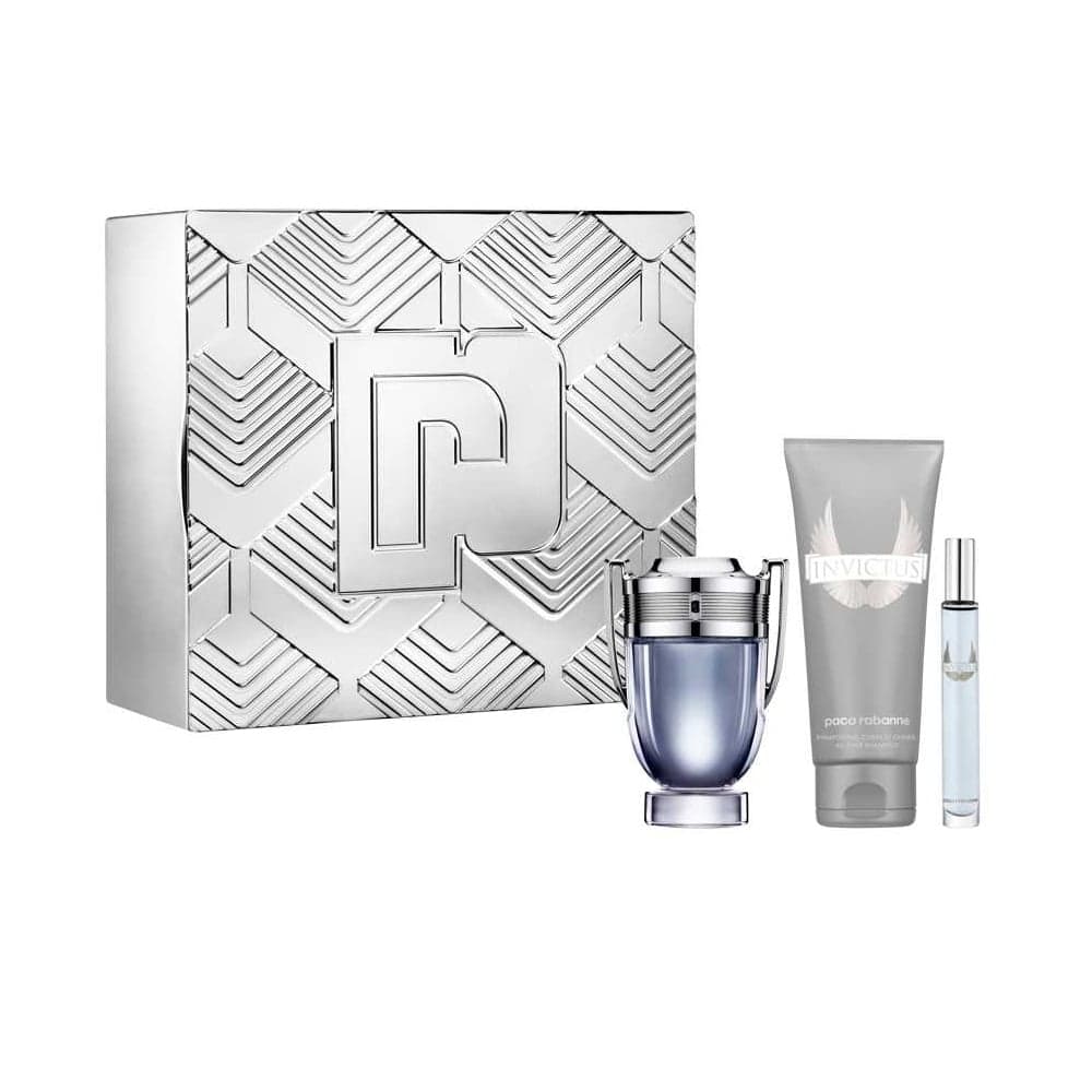 

Paco Rabanne Invictus zestaw EDT 100ml + EDT 10ml + żel pod prysznic 100ml (M)