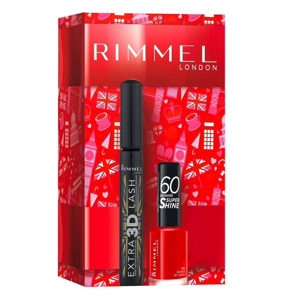 

Rimmel Zestaw Extra 3D Lash wydłużający tusz do rzęs 8g + 60S Super Shine lakier do paznokci 315 12ml