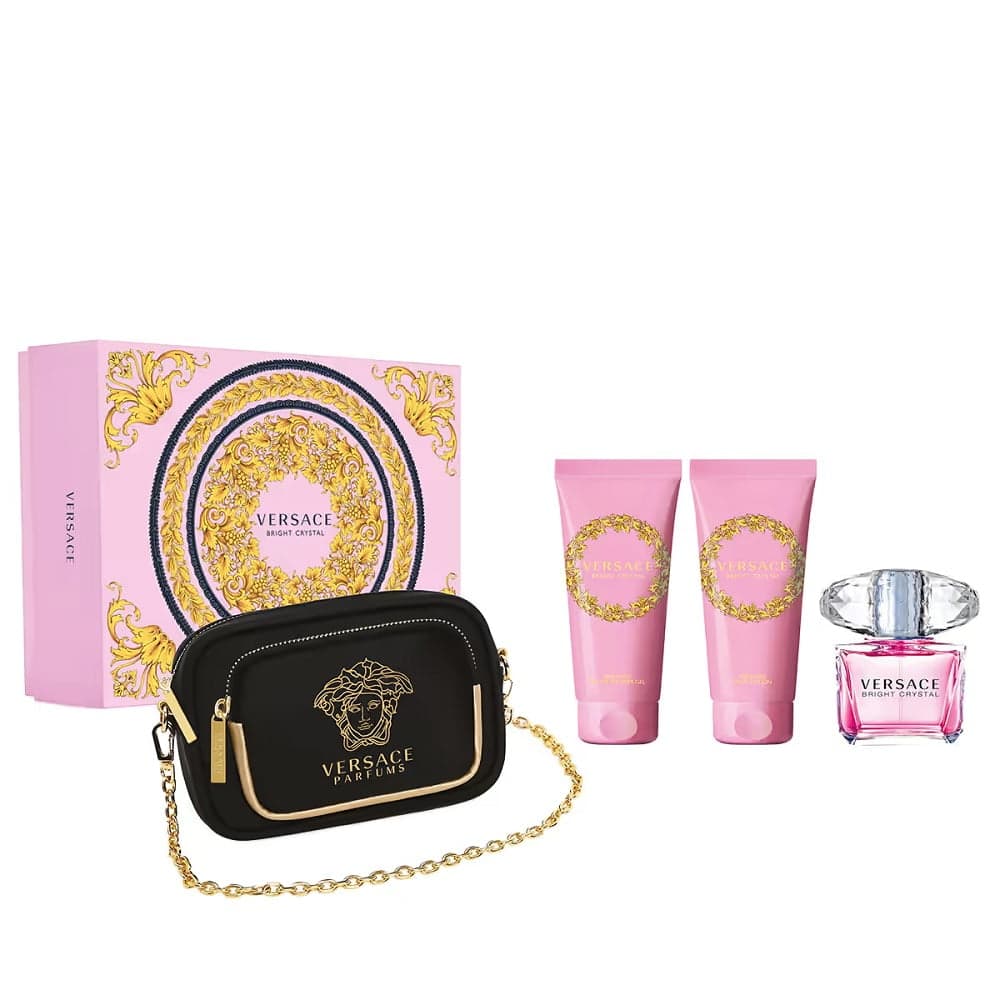 

Versace Bright Crystal zestaw EDT 90ml + balsam do ciała 100ml + żel pod prysznic 100ml + torebka (W)