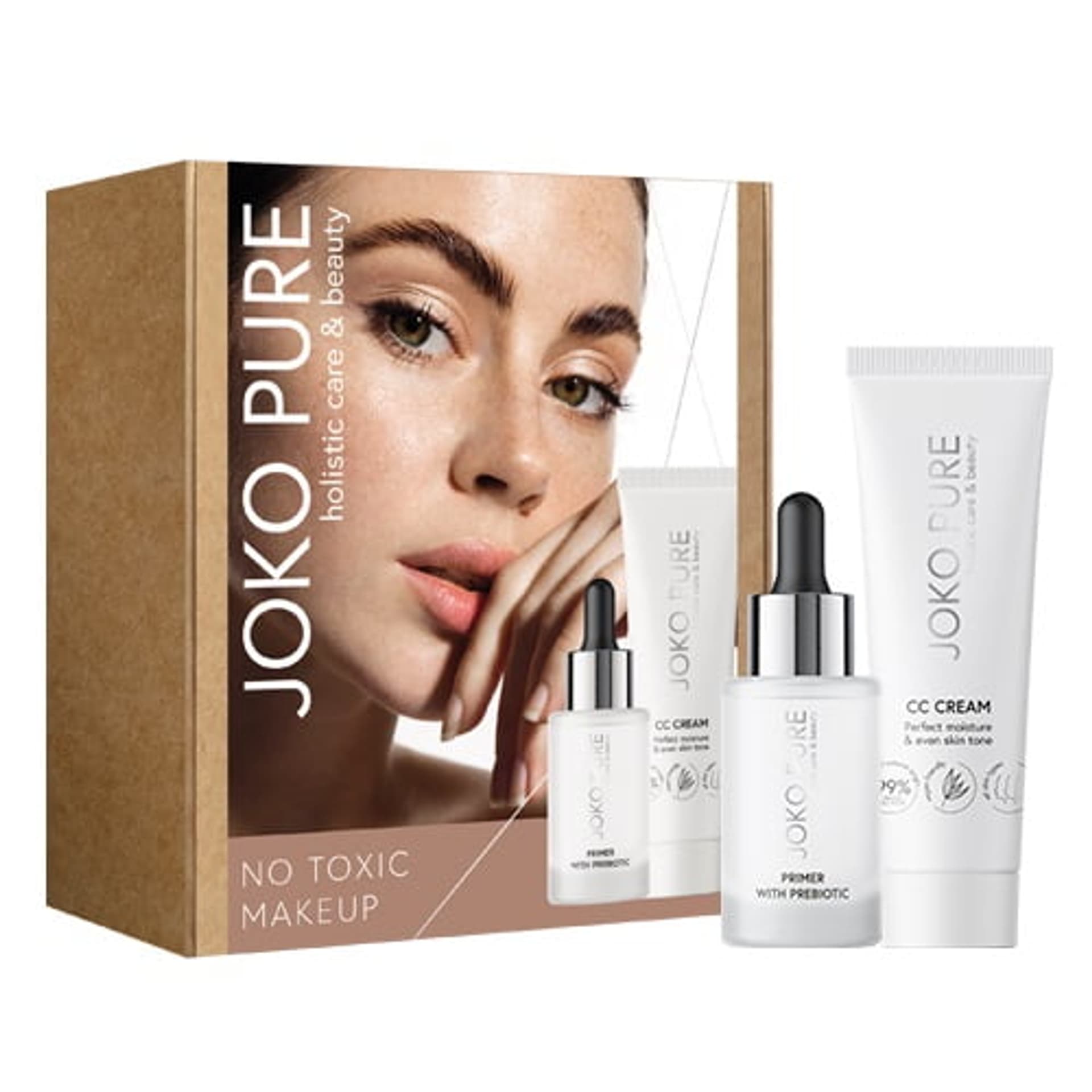 

Joko Pure Holistic Care Beauty zestaw baza pod makijaż z prebiotykiem 10ml + nawilżający krem CC do twarzy 30ml