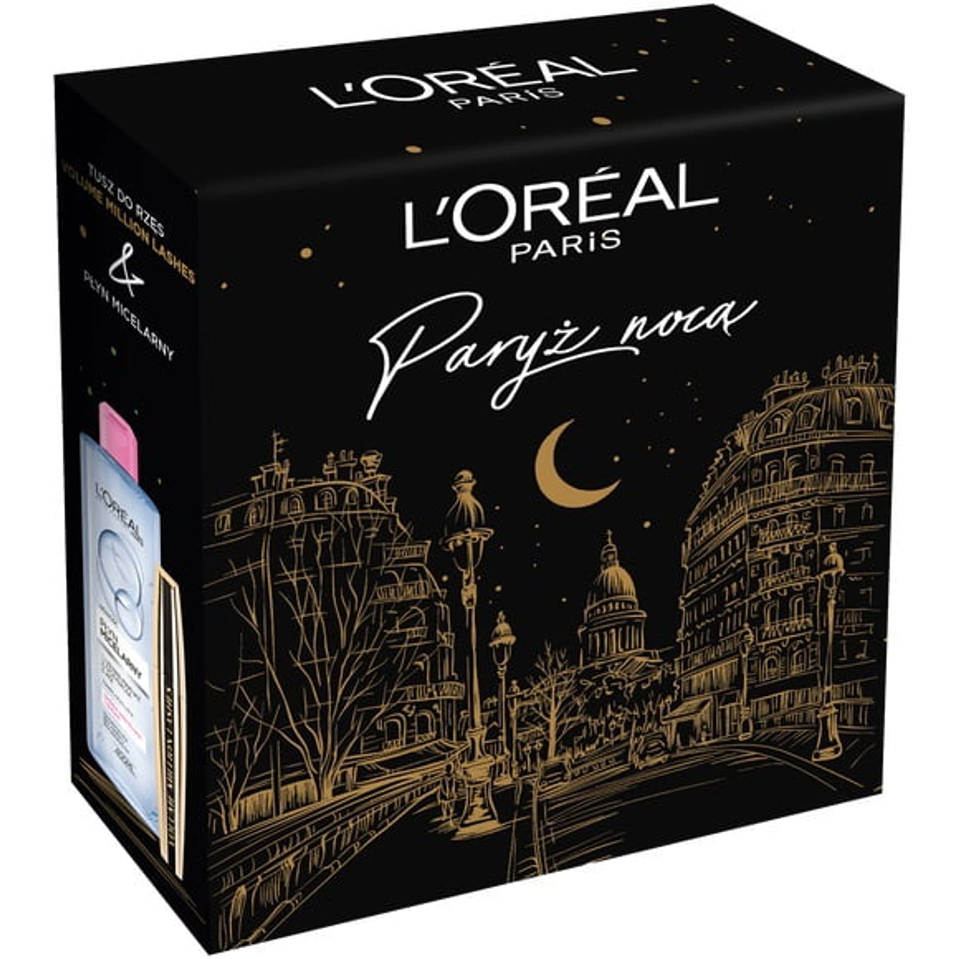 

L'Oreal Paris Paryż Nocą zestaw Volume Milion Lashes tusz do rzęs Black 10.7ml + Skin Expert płyn micelarny do skóry wrażliwej i suchej 400ml