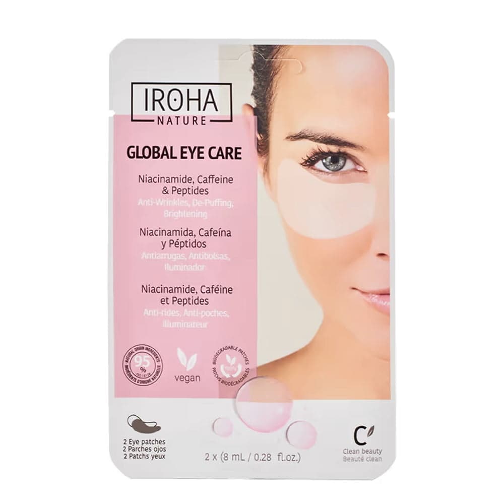 

Iroha nature Global Eye Care Patches płatki pod oczy kofeiną i peptydami 2szt.