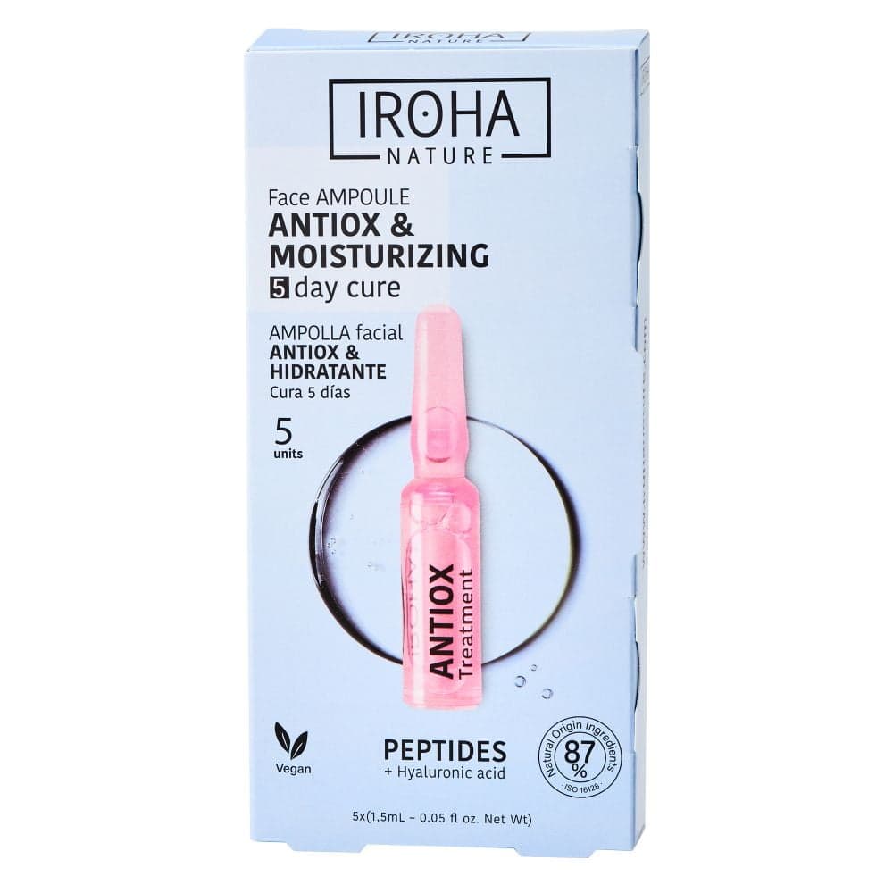 

Iroha nature Peptides Antiox Face Ampoule antyoksydacyjno-nawilżające ampułki do twarzy z peptydami 5x1.5ml