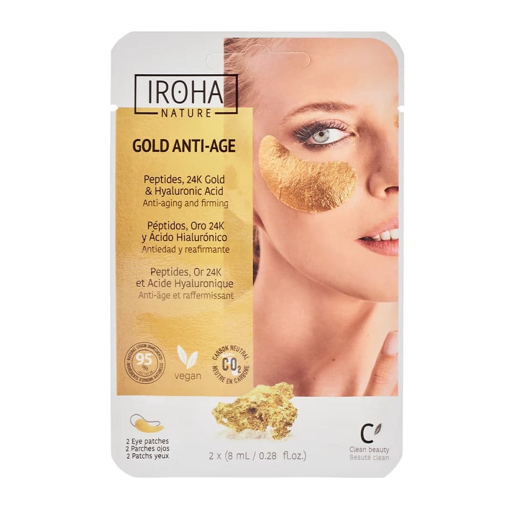 

Iroha nature Gold Anti-Age Patches ujędrniające płatki pod oczy z 24k złotem i kwasem hialuronowym 2szt.