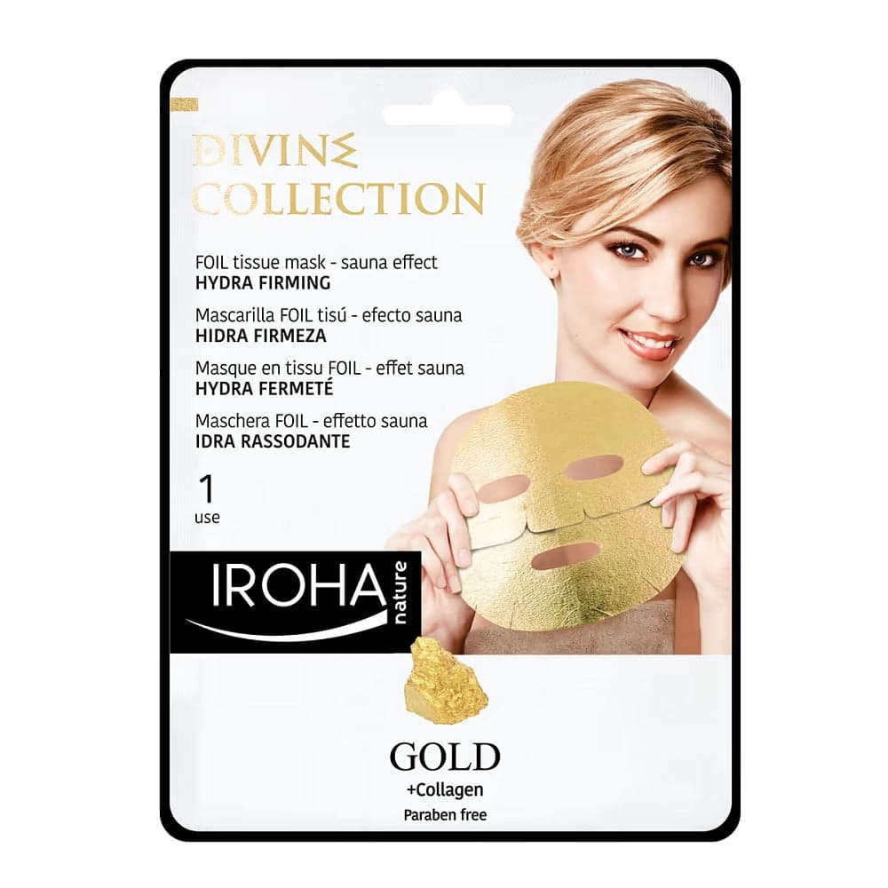 

Iroha nature Gold + Collagen Hydra Firming Face Mask nawilżająco-ujędrniająca maska w płachcie ze złotem i kolagenem 25ml