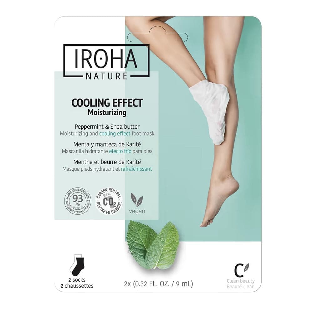 

Iroha nature Moisturizing and Cooling Effect Foot Mask nawilżająco-chłodząca maseczka do stóp w formie skarpet Peppermint Shea Butter 2x9ml