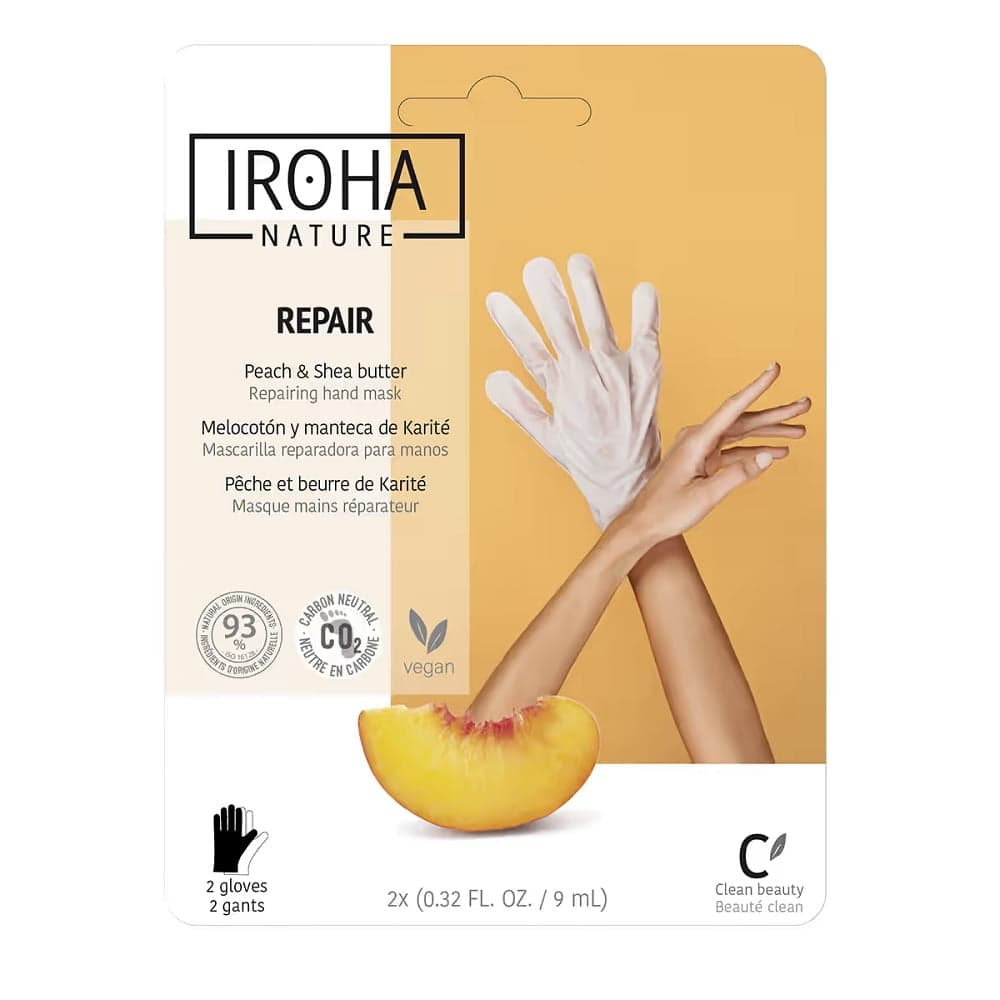 

Iroha nature Repair Hand Mask regenerująca maska do rąk w formie rękawic Peach Shea Butter 2x9ml