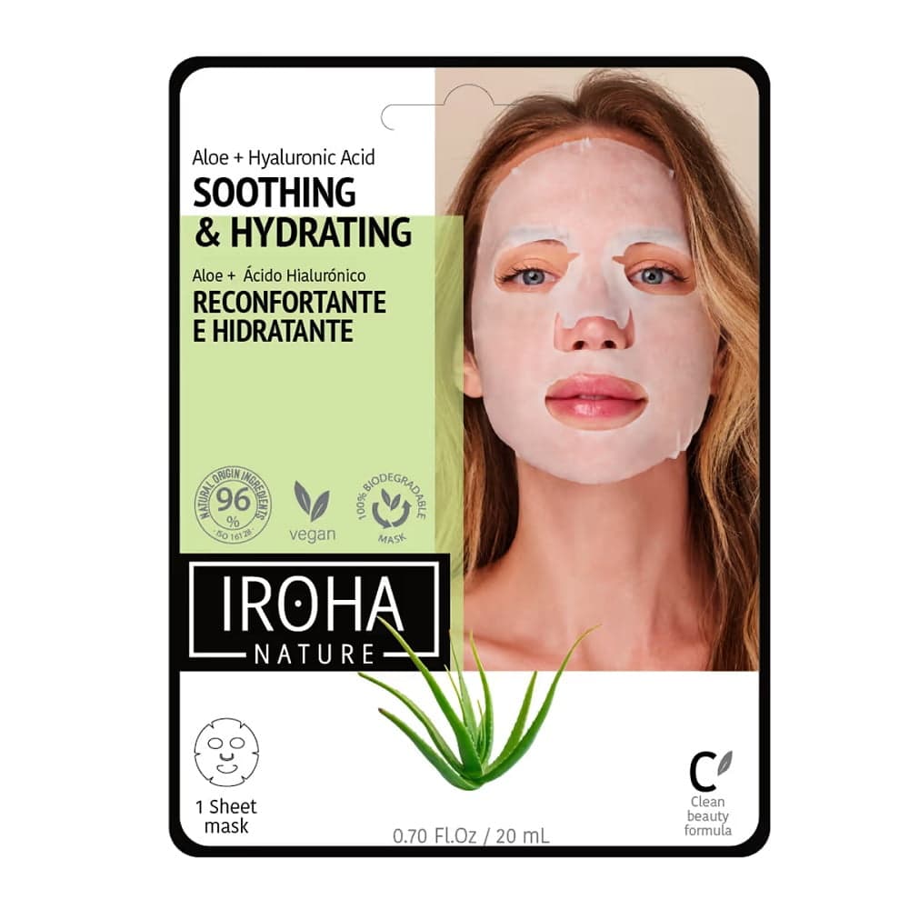 

Iroha nature Soothing Hydrating Tissue Face Mask nawilżająca maska w płachcie z aloesem i kwasem hialuronowym 20ml