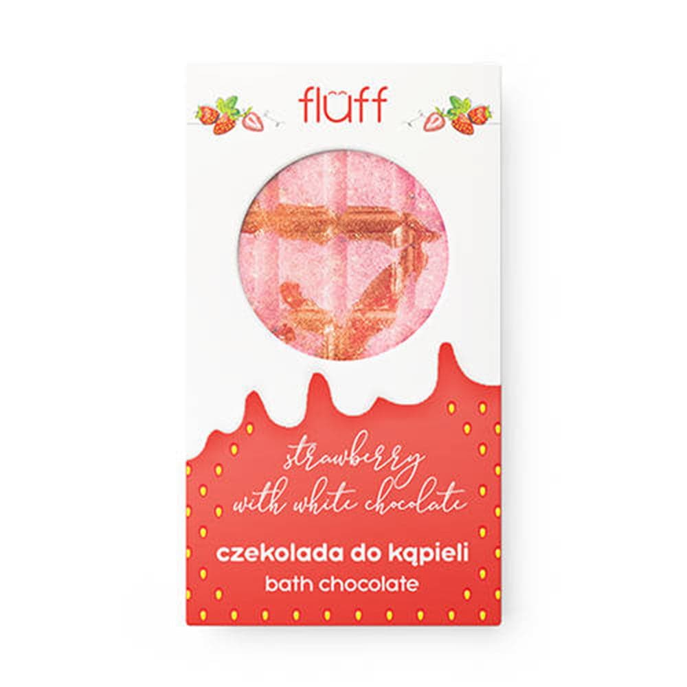 

Fluff Bath Chocolate czekolada do kąpieli Strawberry White Chocolate 200g