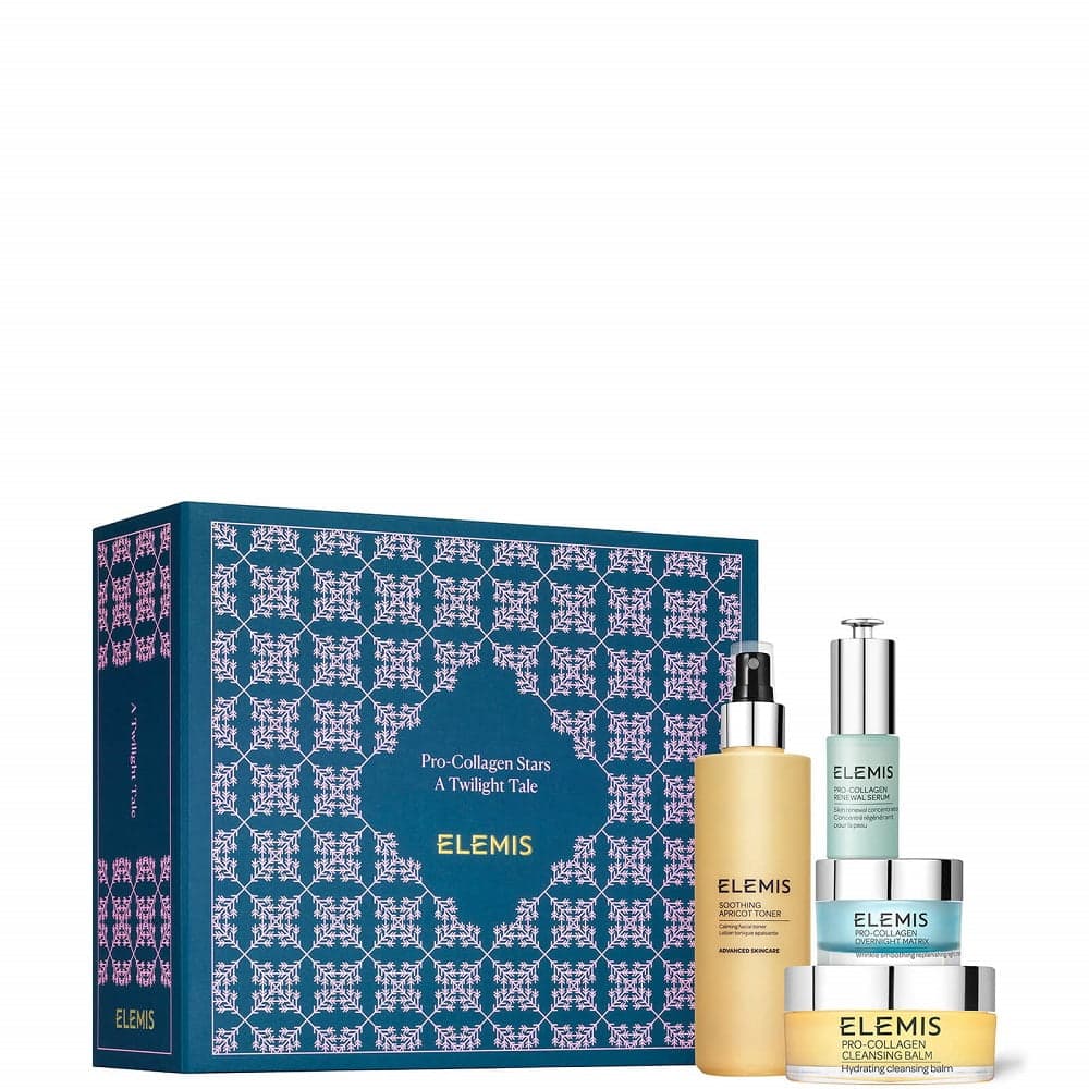 

Elemis Pro-Collagen Stars A Twilight Tale zestaw Cleansing Balm 100g + Overnight Matrix 30ml + Soothing Apricot Toner 200ml + Renewal Serum 15ml + Luxury Cleansing Cloth