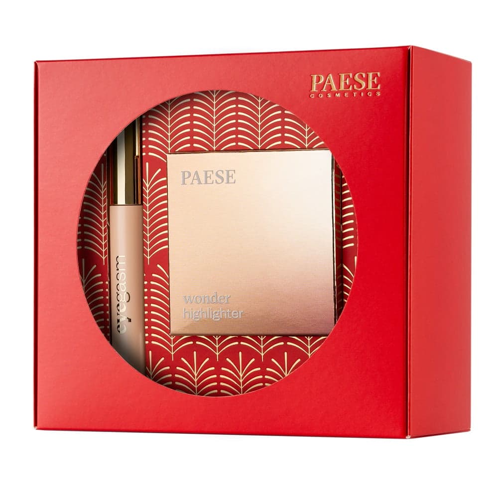 

Paese Jingle Bright zestaw Wonder Highlighter rozświetlacz do twarzy 7.5g + Eyegasm tusz do rzęs z odżywką 8ml